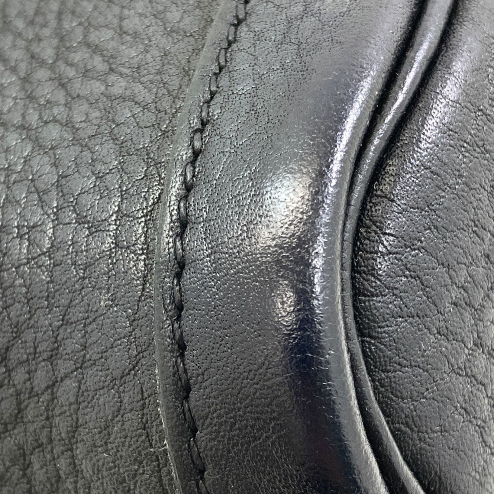 Hermes Black Negonda Leather Handbag (Pre-Owned)