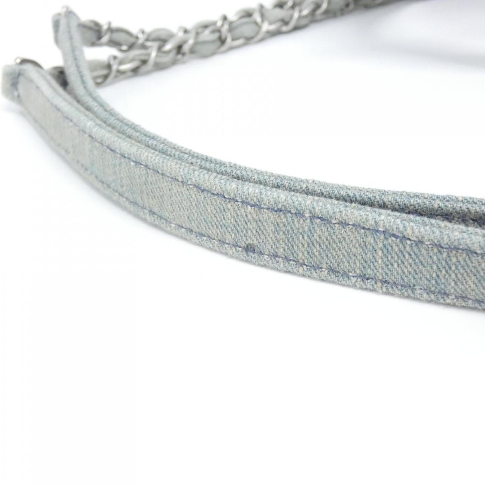 Chanel Blue Denim Handbag Pouch (Pre-Owned)