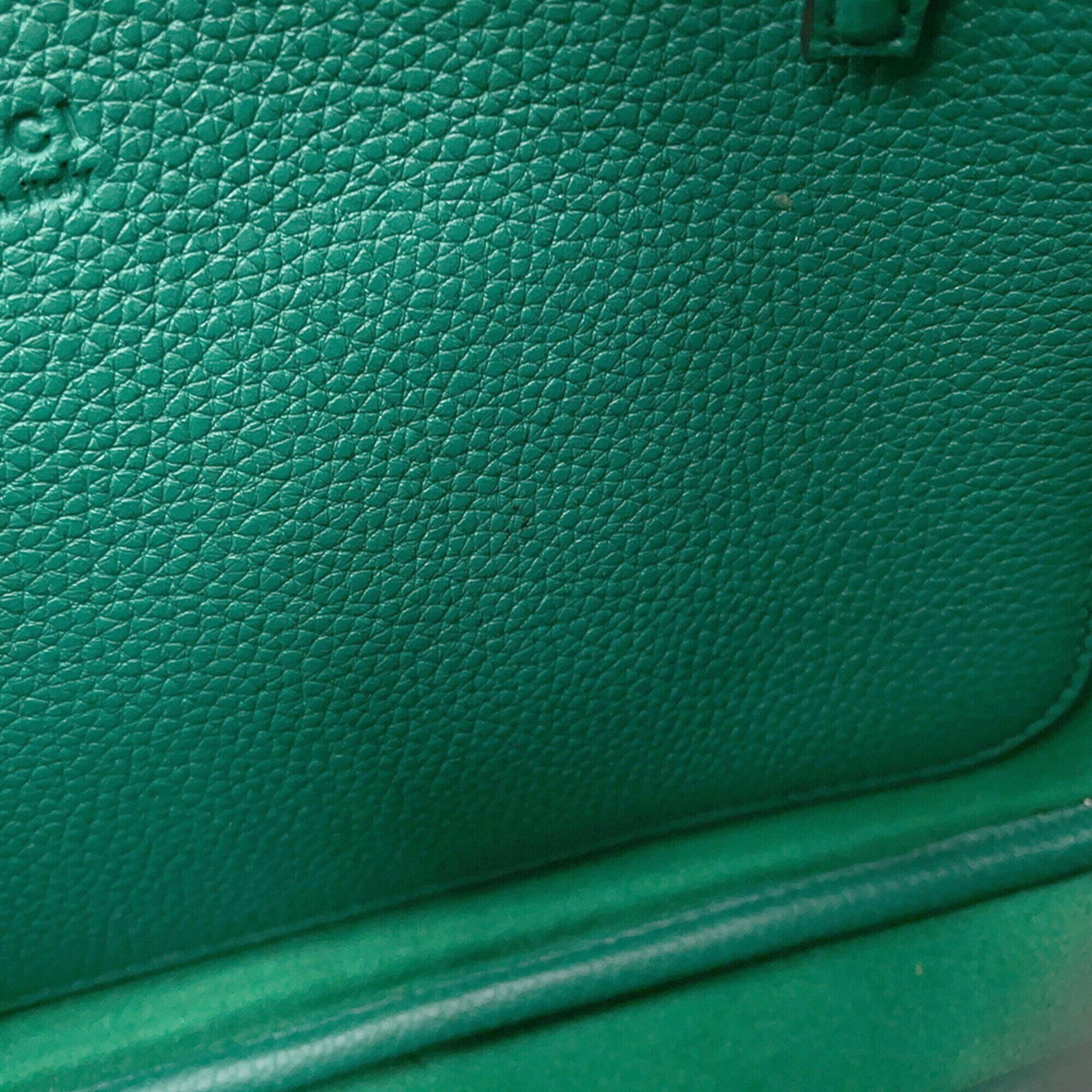 Gucci Green Leather Handbag Shoulder Bag (Pre-Owned)