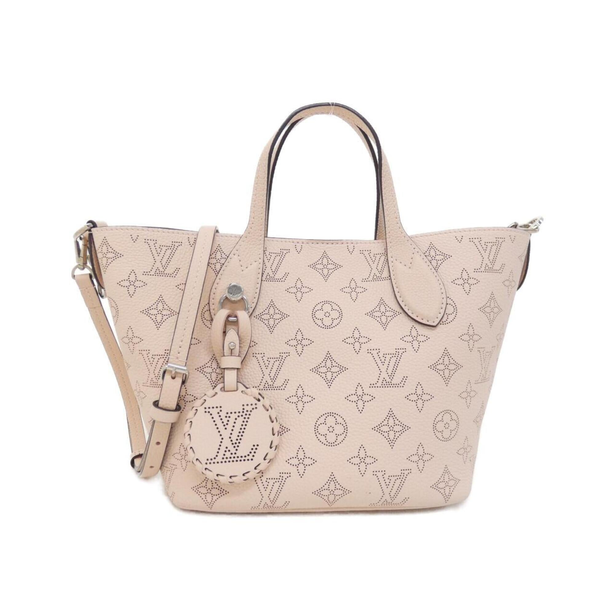 Louis Vuitton Beige Pink Blossom Rose Leather Handbag (Pre-Owned)