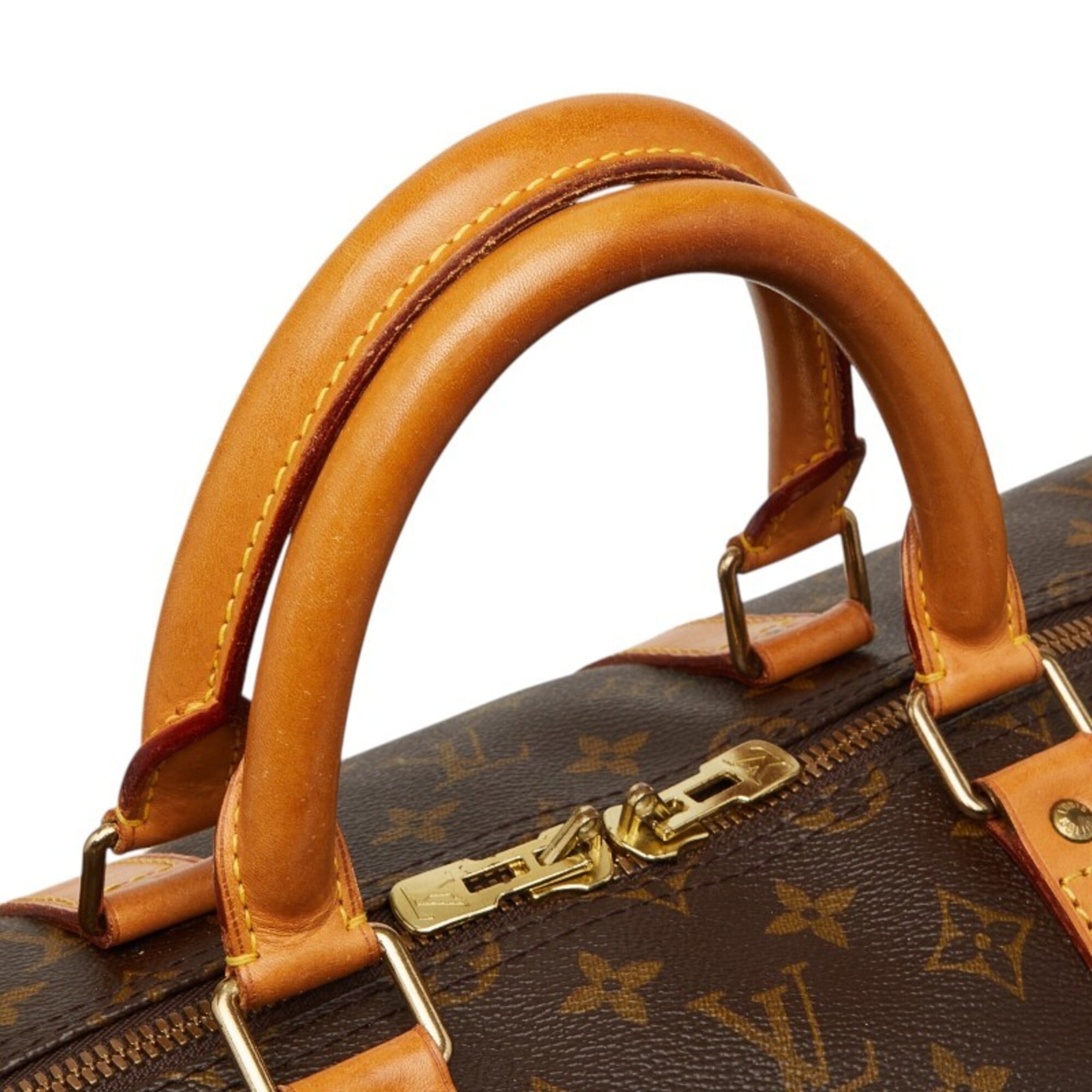 Louis Vuitton Brown Pvc Leather Boston Bag (Pre-Owned)
