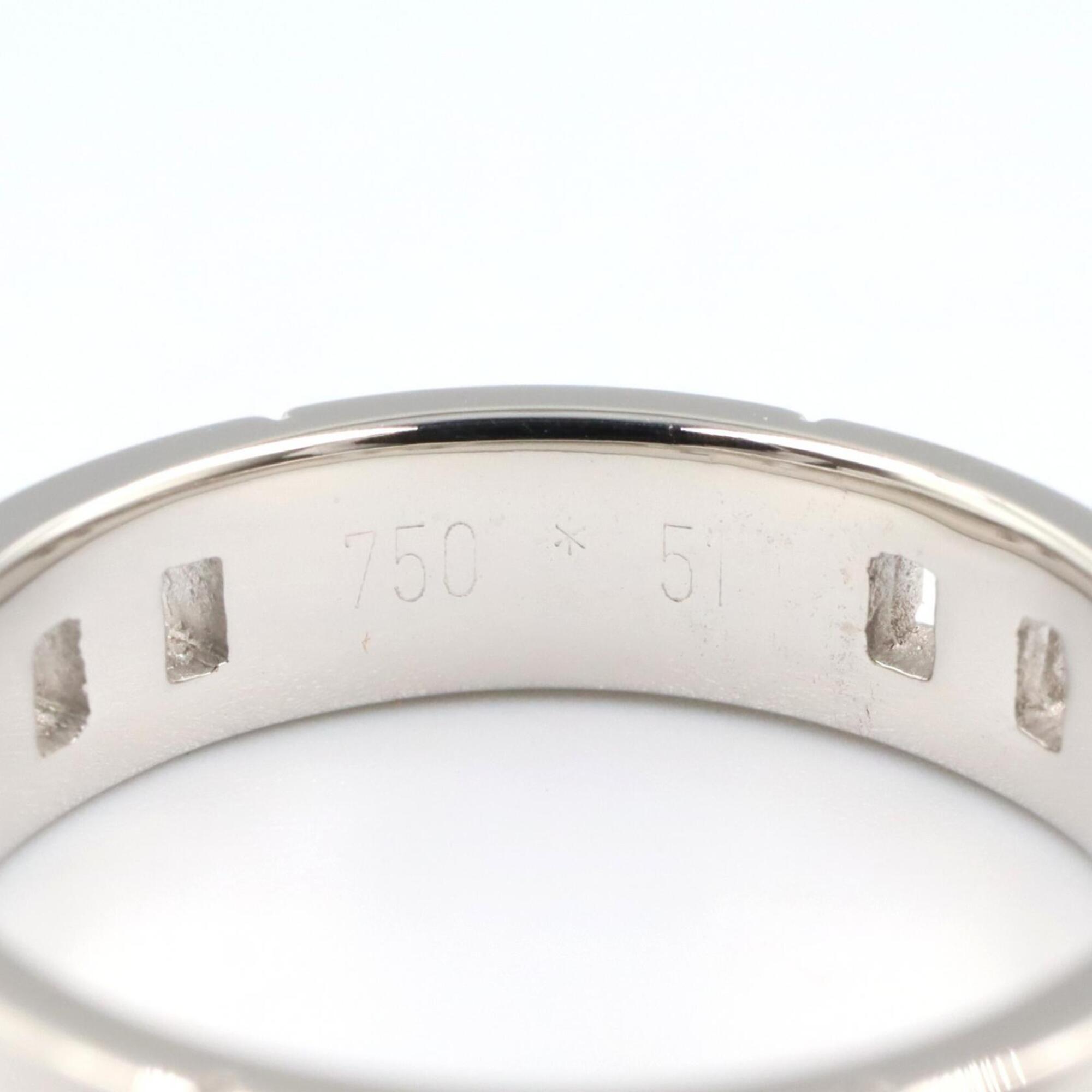 Hermes Silver White Gold (18K) Band Ring (Pre-Owned)