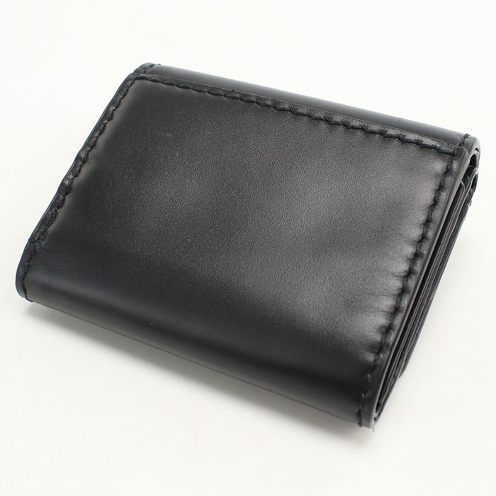 Christian Dior Black Leather Wallet (Tri-Fold) (Pre-Owned)
