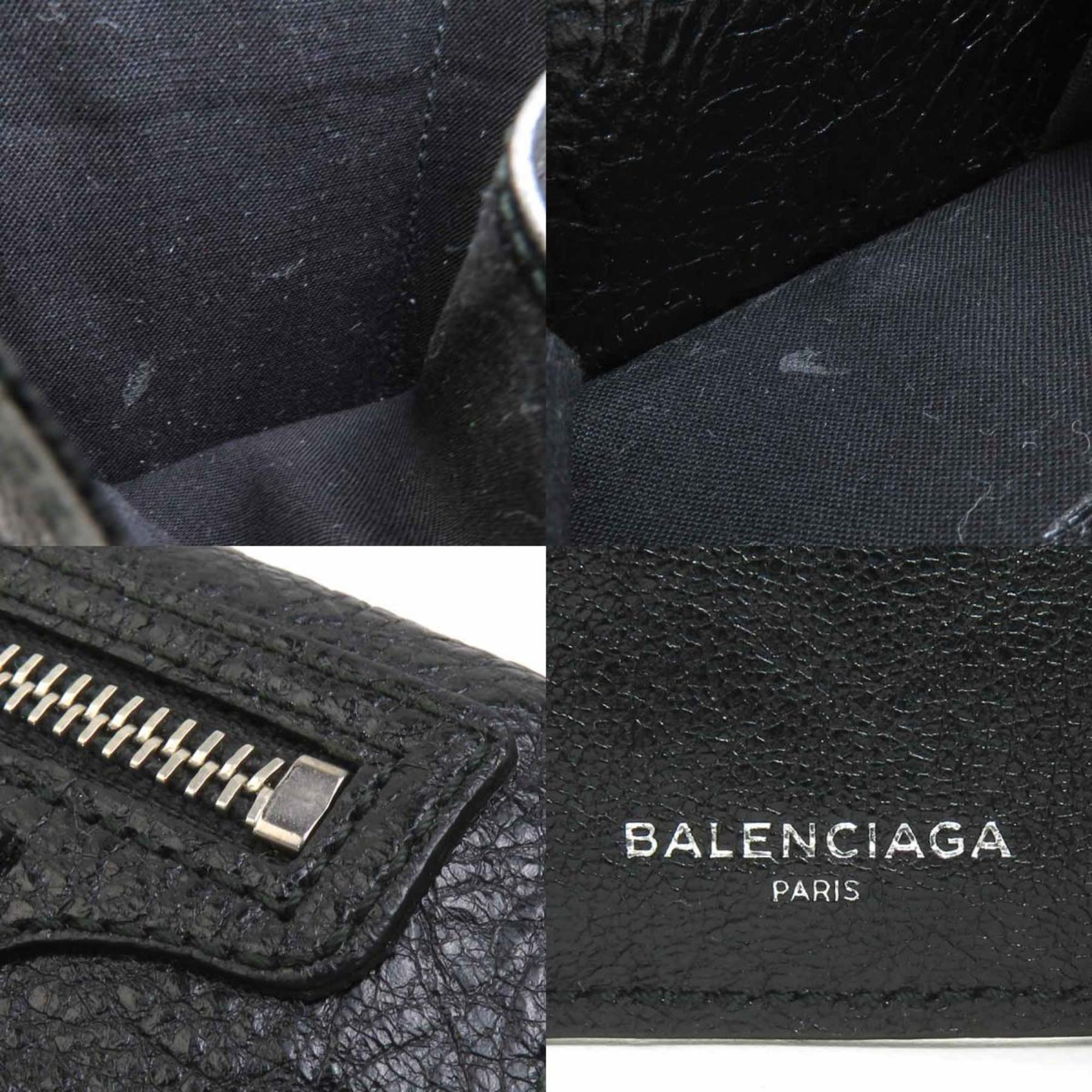 Balenciaga Black Leather Wallet (Tri-Fold) (Pre-Owned)