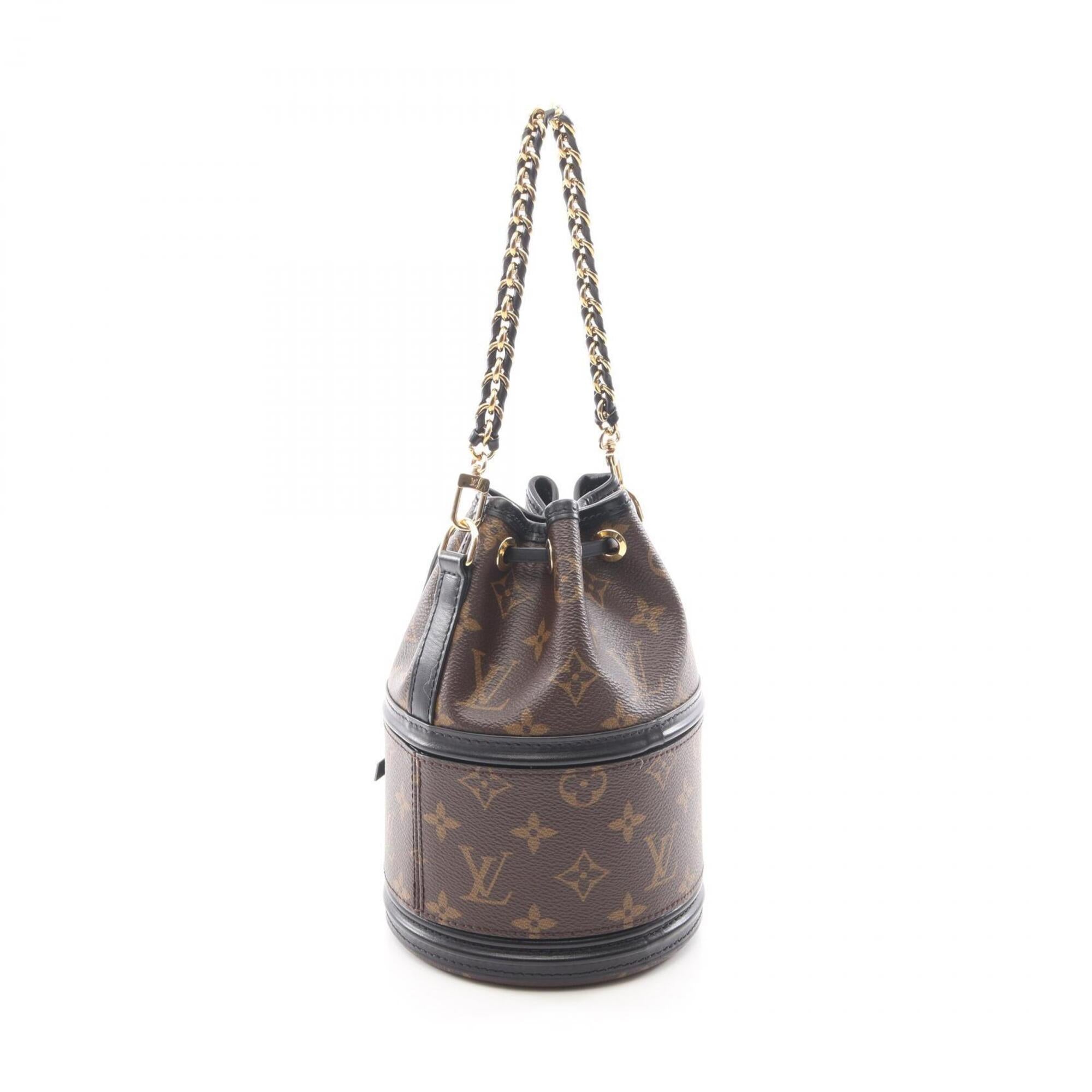 Louis Vuitton Black Brown Monogram Leather Handbag (Pre-Owned)