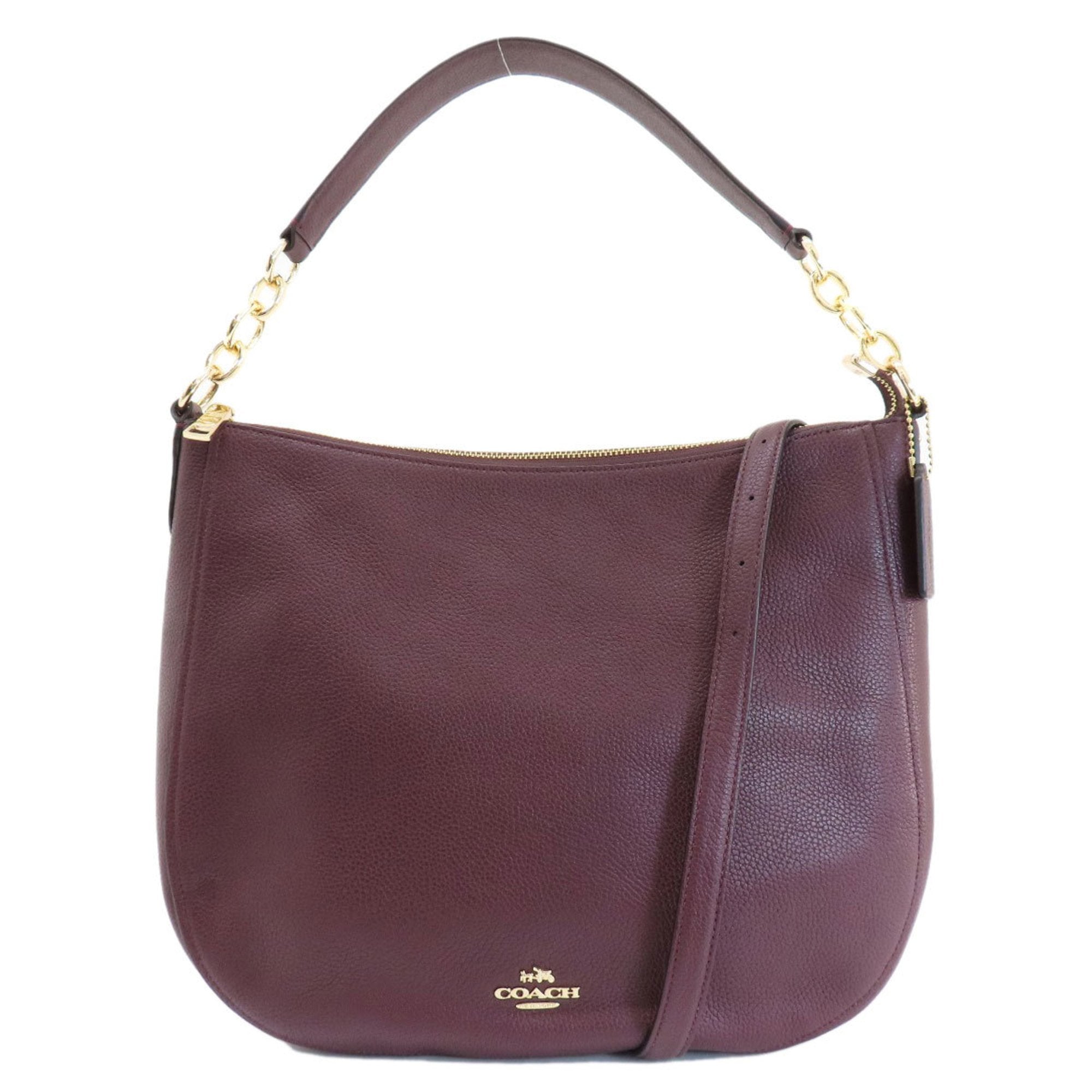 Coach Purple Leather Shoulder Bag (Pre-Owned)