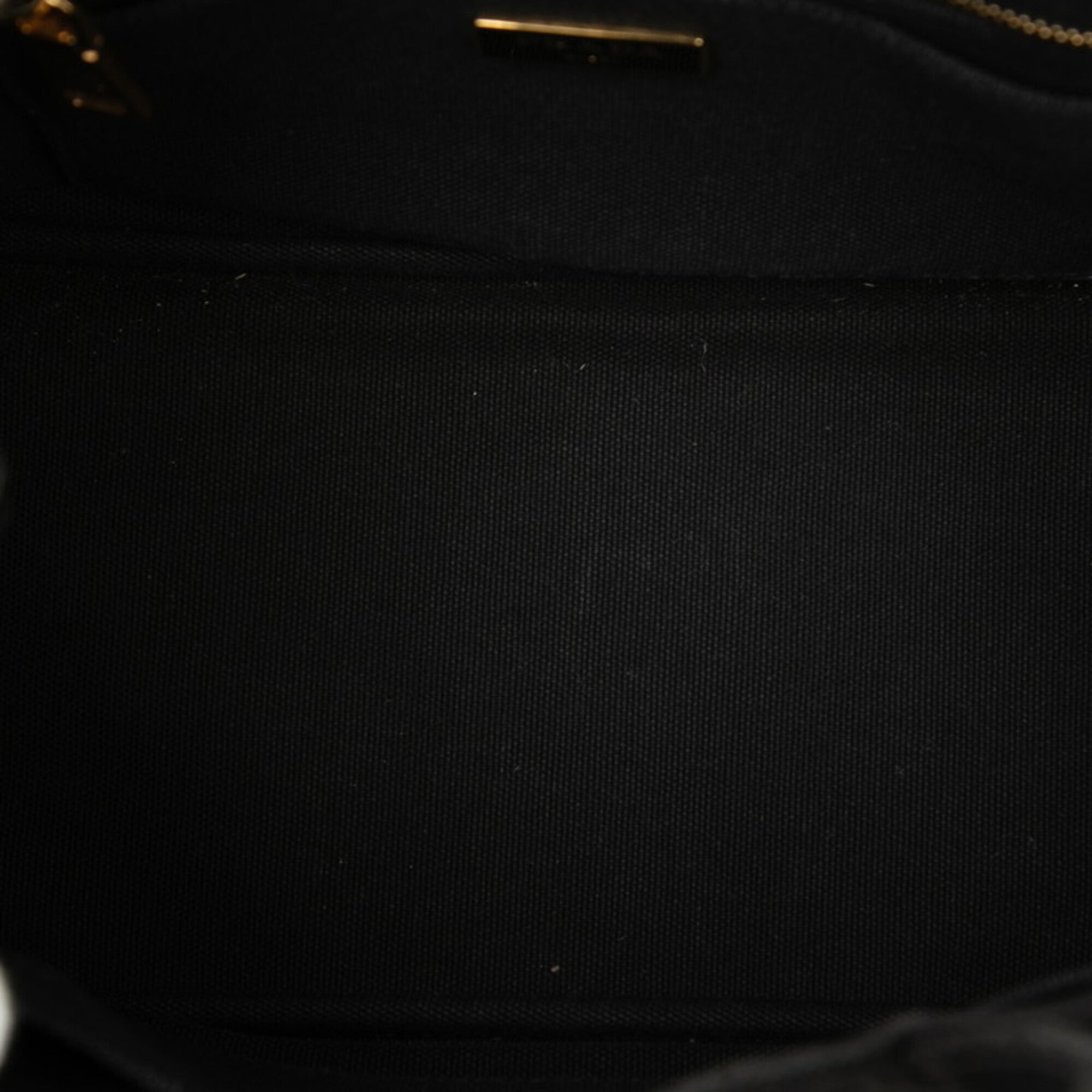 Prada Canapa Black Canvas Handbag Shoulder Bag (Pre-Owned)