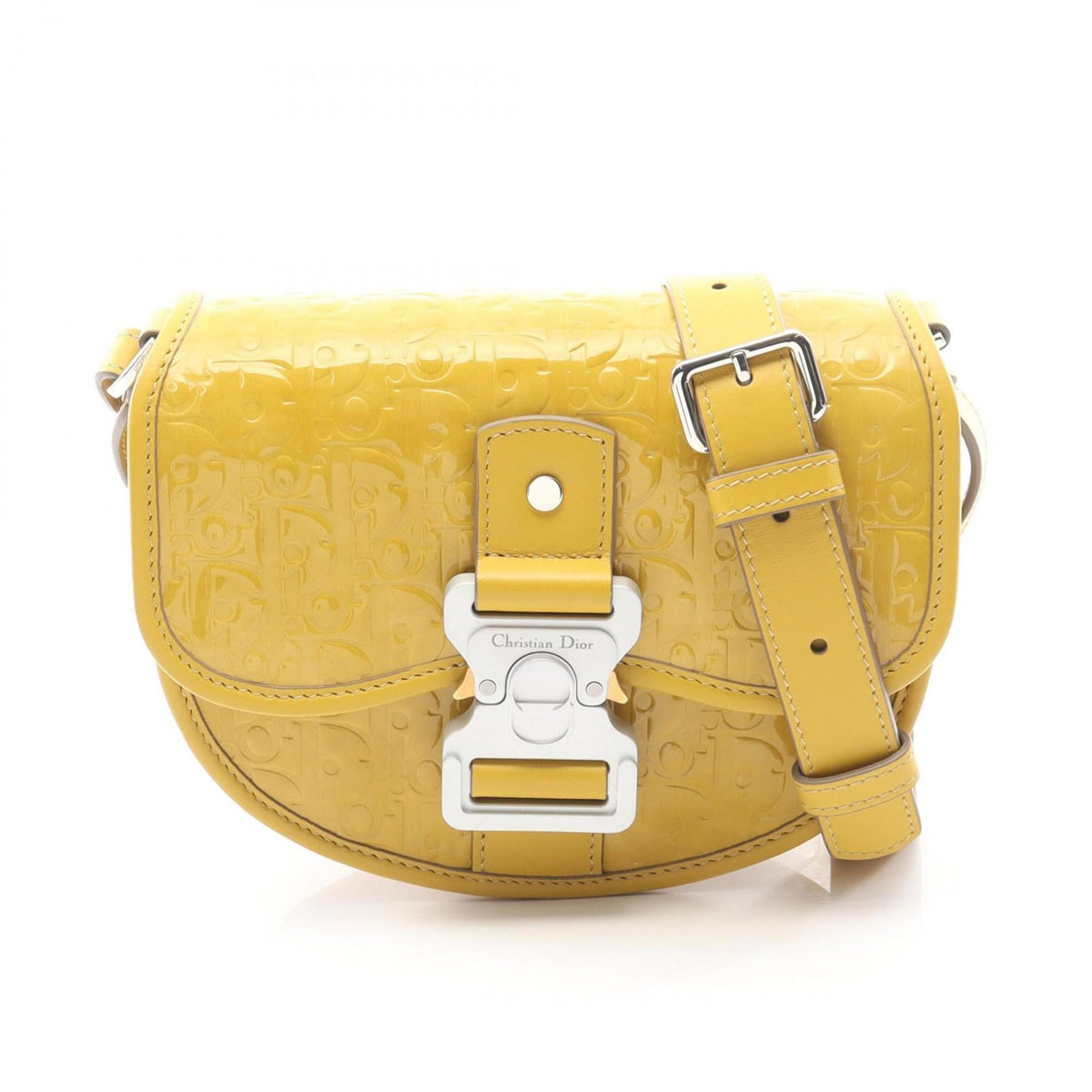 Christian Dior Yellow Patent Leather Shoulder Bag (Pre-Owned)