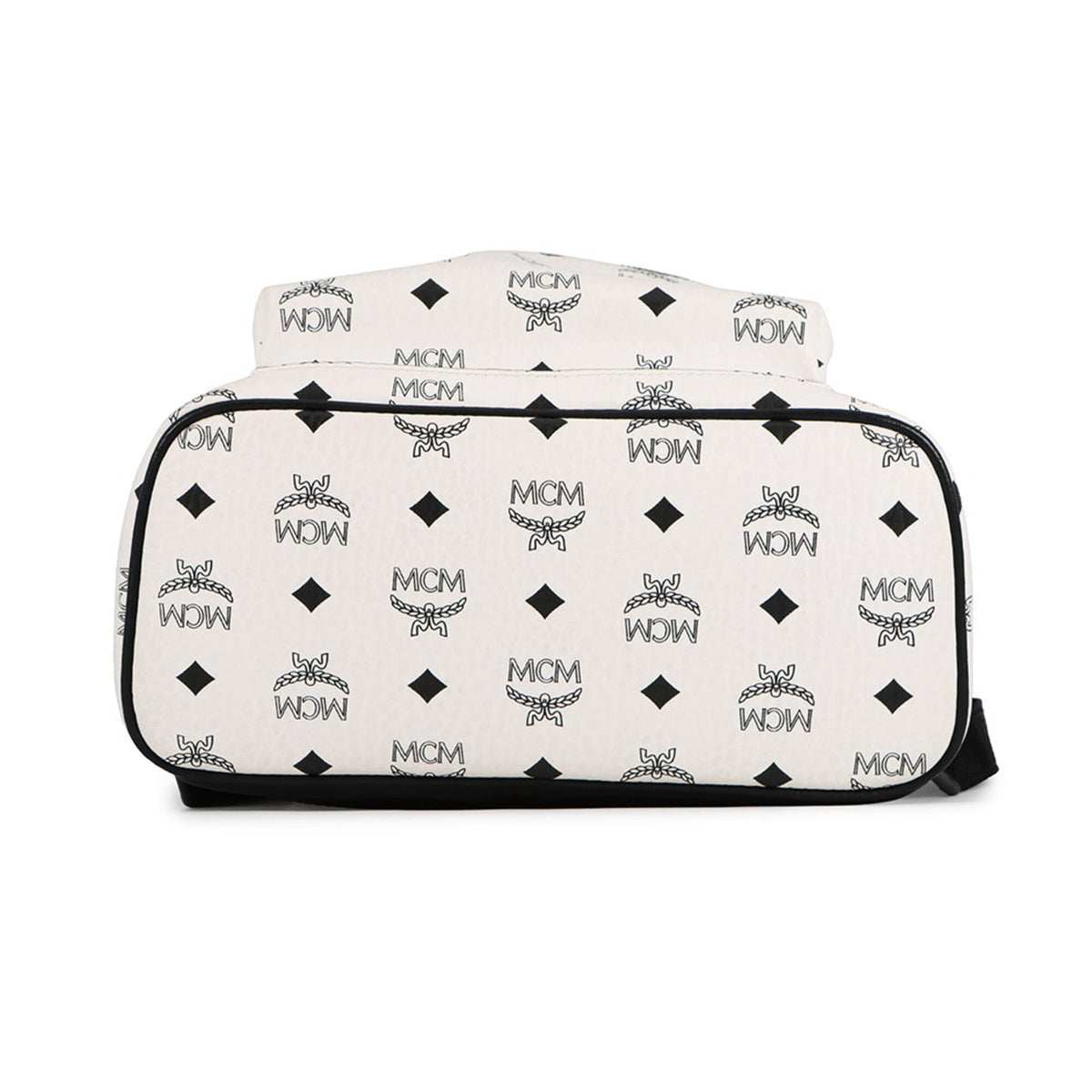 Mcm Visetos Black White Leather Backpack (Pre-Owned)