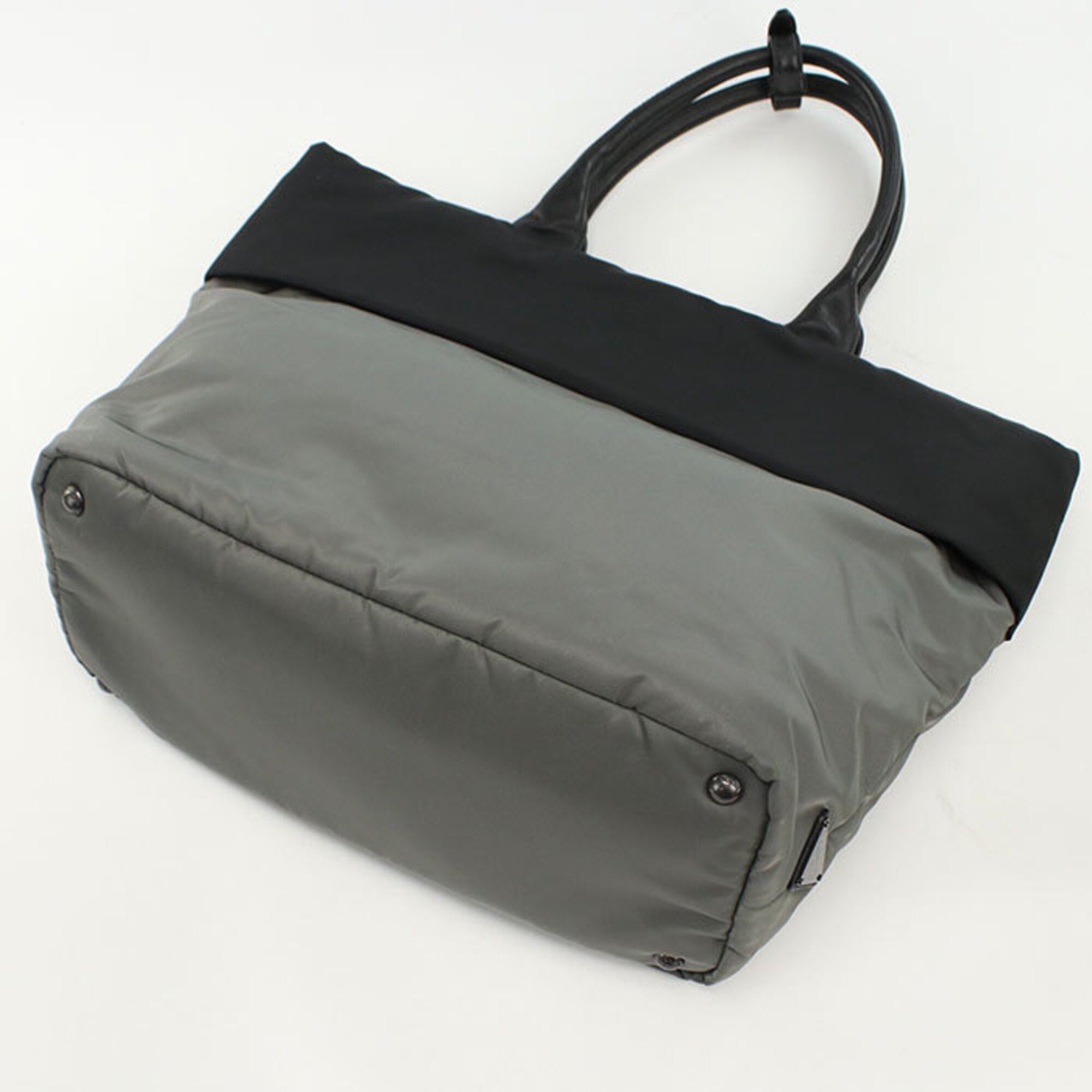 Prada Gray Nylon Tote Bag (Pre-Owned)