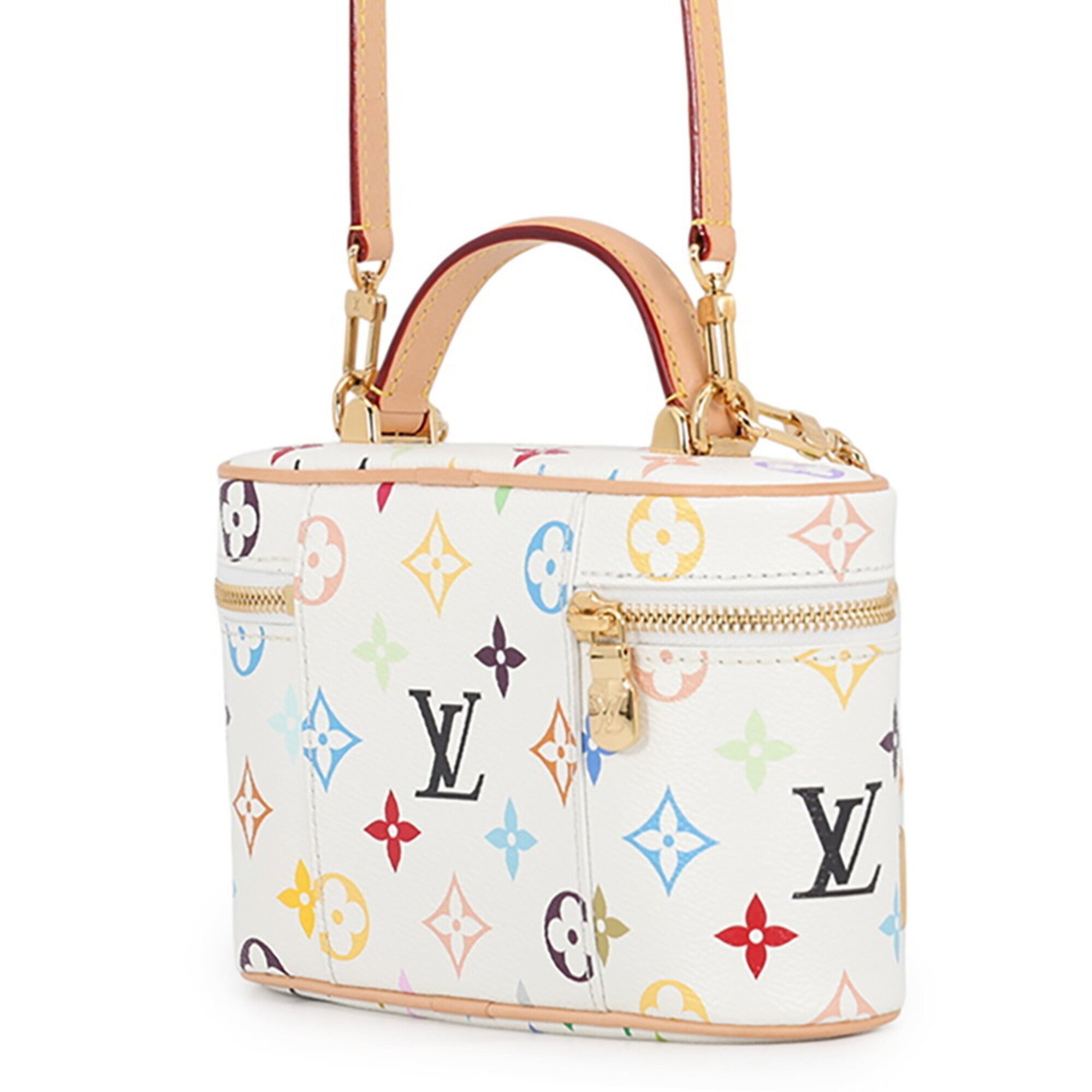 Louis Vuitton Multi-Color White Monogram Multicolore Handbag Pouch (Pre-Owned)