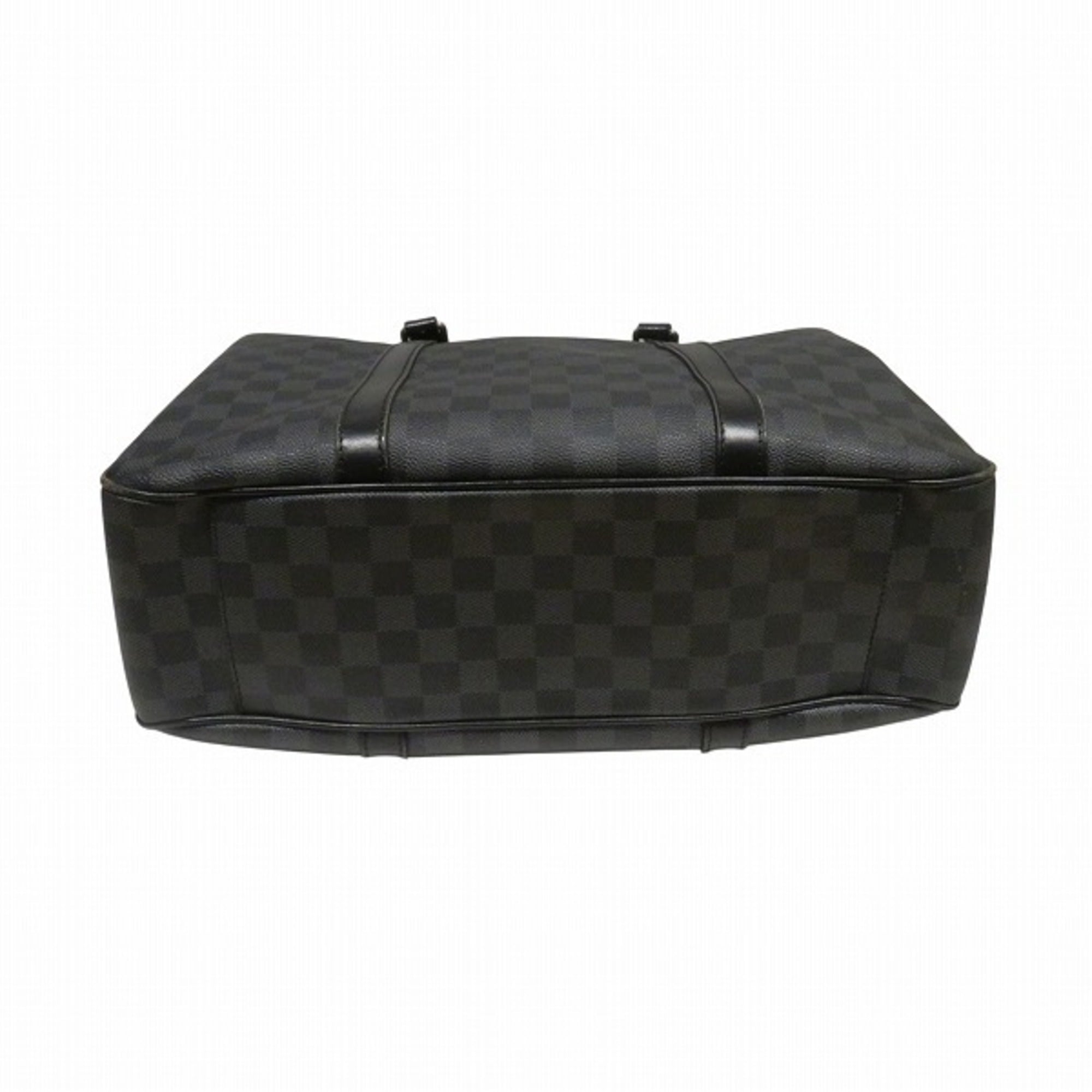 Louis Vuitton Black Damier Graphite Handbag Shoulder Bag Tote Bag (Pre-Owned)
