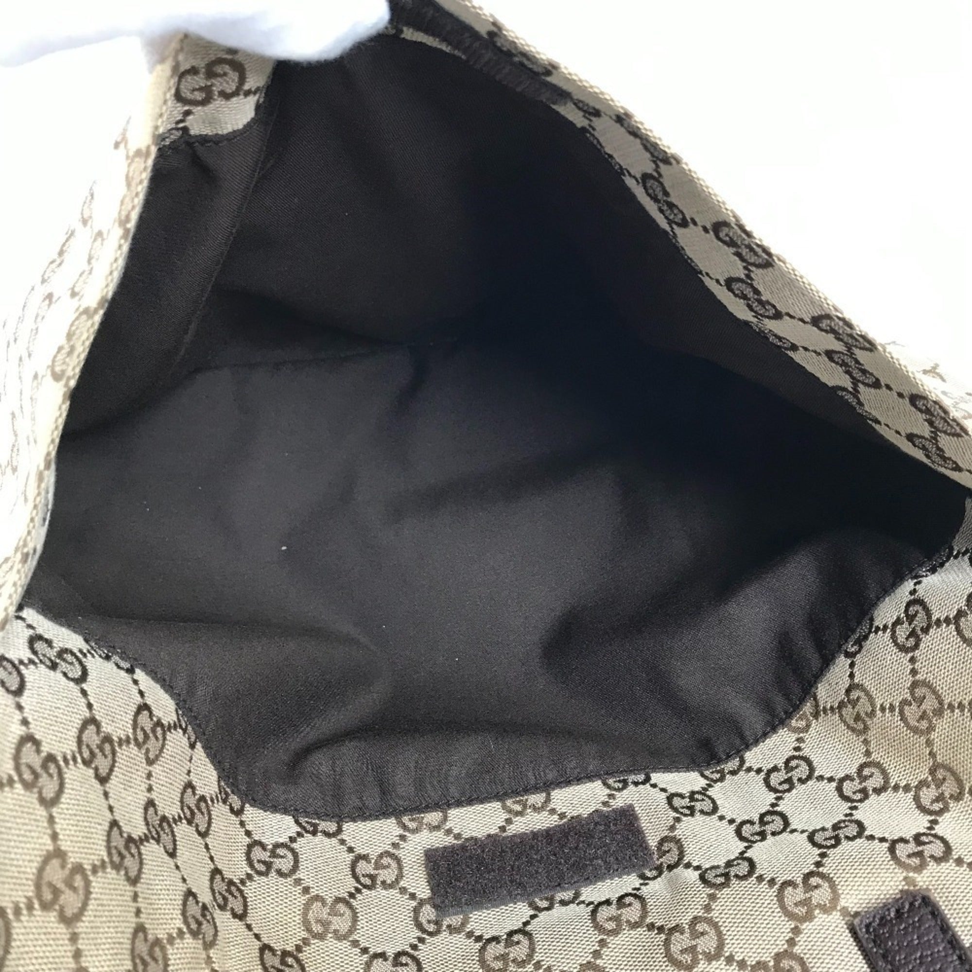 Gucci Beige Dark Brown Gg Canvas Shoulder Bag Tote Bag (Pre-Owned)