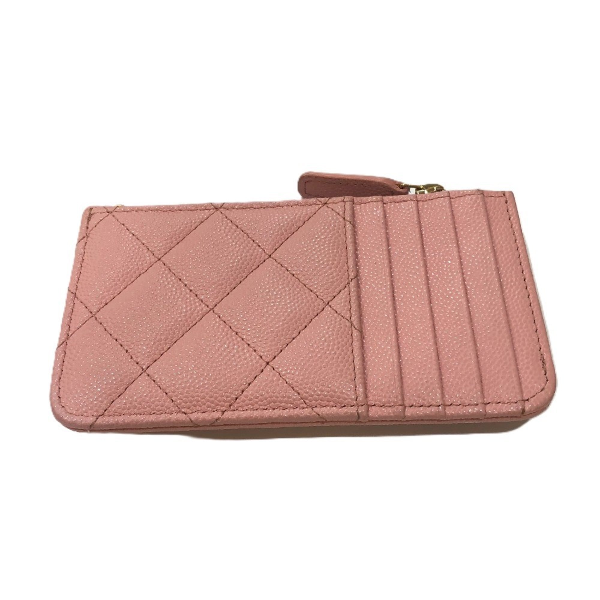 Chanel Pink Grained Calfskin Coin Purse/Coin Case (Pre-Owned)