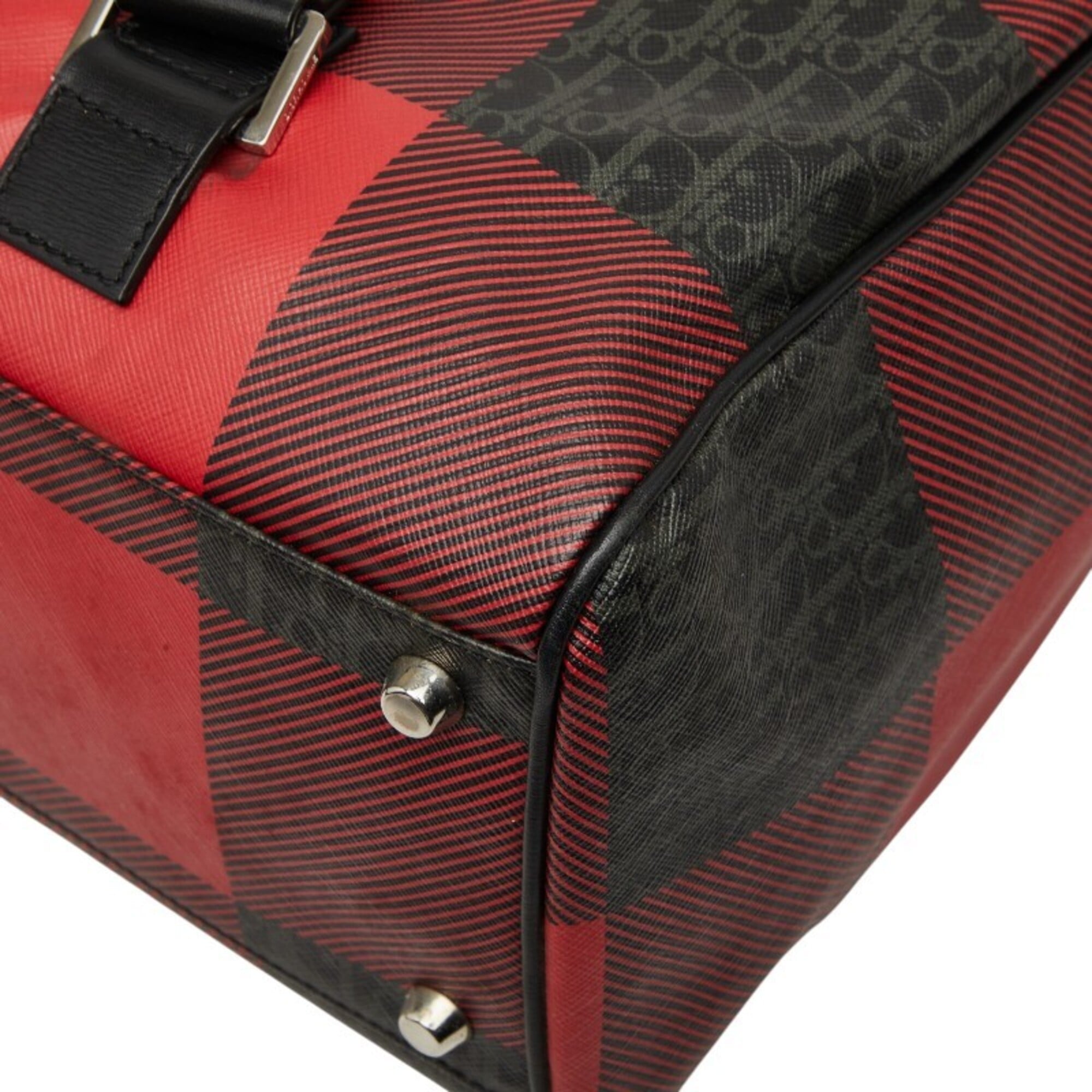 Dior Homme Black Red Color Pvc Leather Shoulder Bag Sling Bag (Pre-Owned)