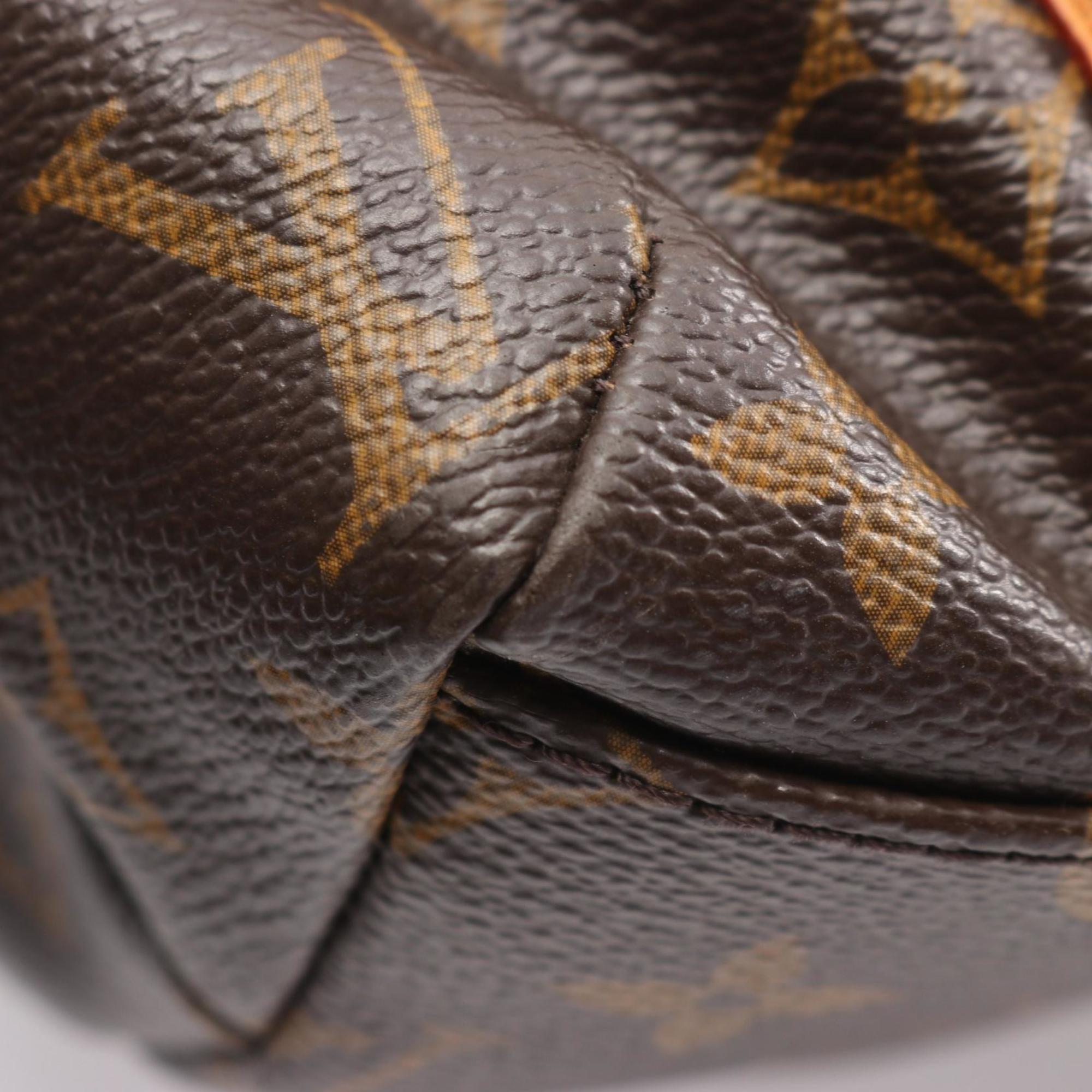 Louis Vuitton Brown Coated Canvas Leather Tote Bag (Pre-Owned)