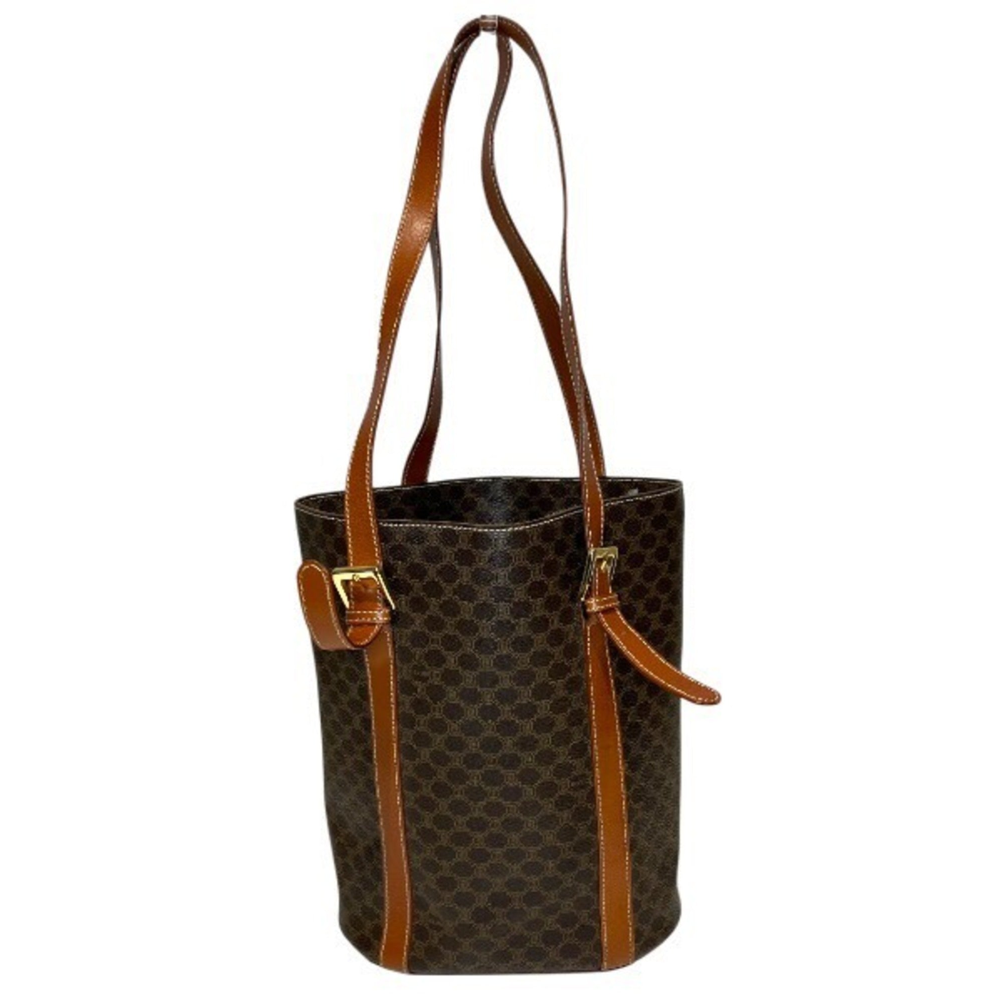 Celine Brown Pvc Leather Shoulder Bag Tote Bag (Pre-Owned)