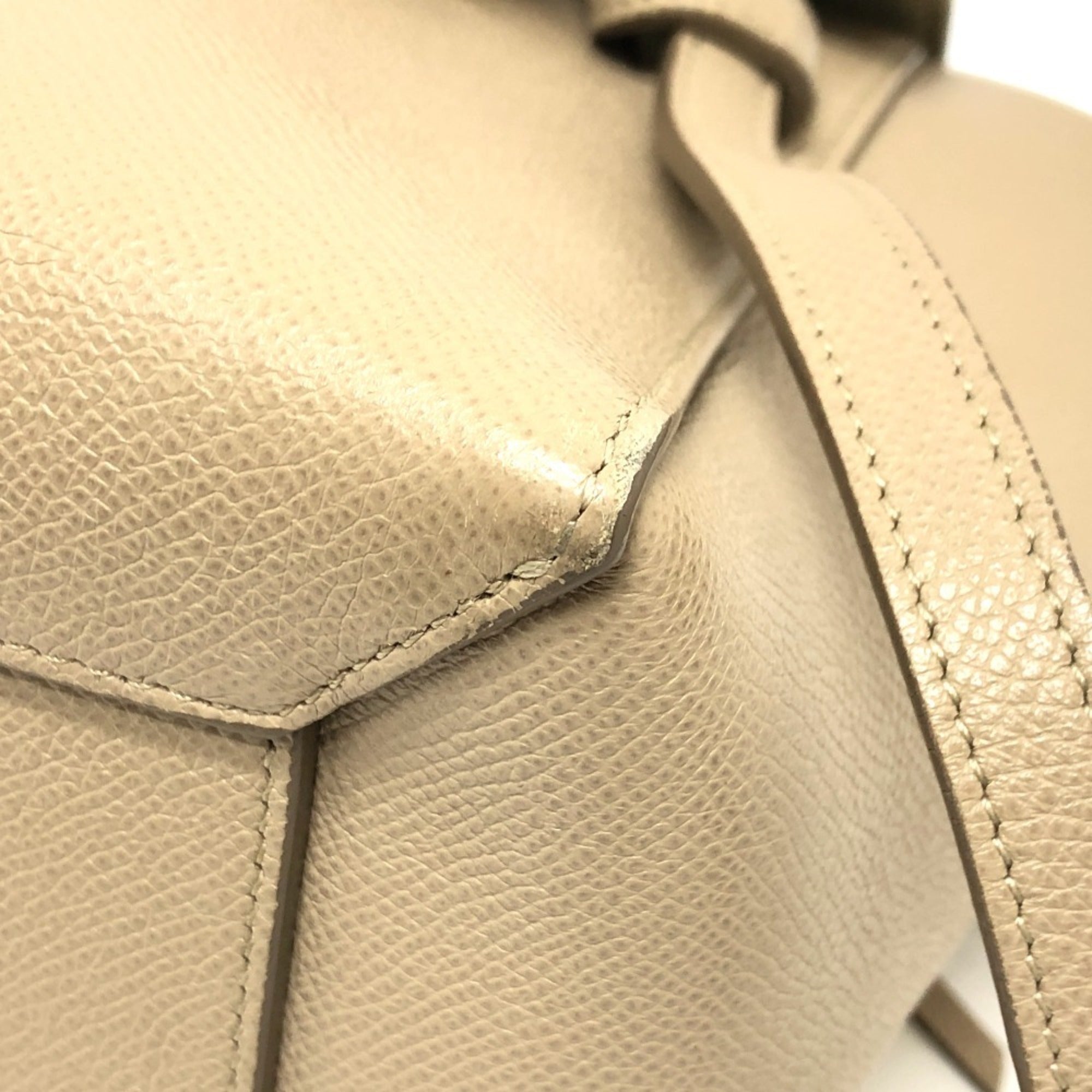 Celine Beige Leather Handbag Shoulder Bag (Pre-Owned)