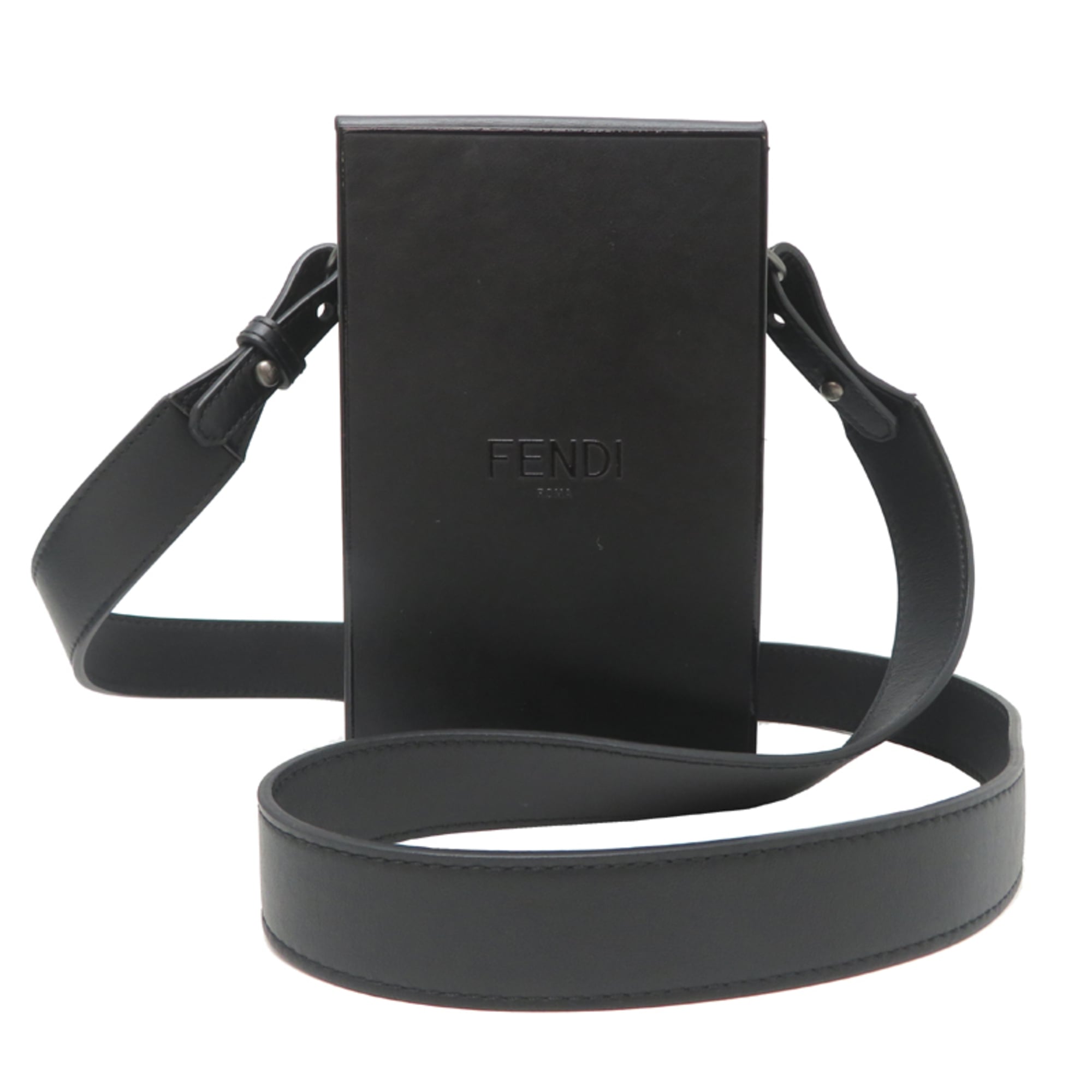 Fendi Black Leather Shoulder Bag (Pre-Owned)