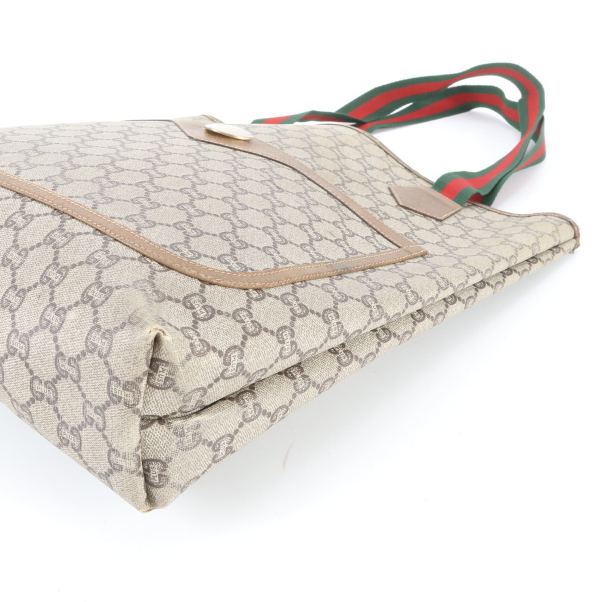 Gucci Sherry Line Beige Gg Plus Handbag (Pre-Owned)