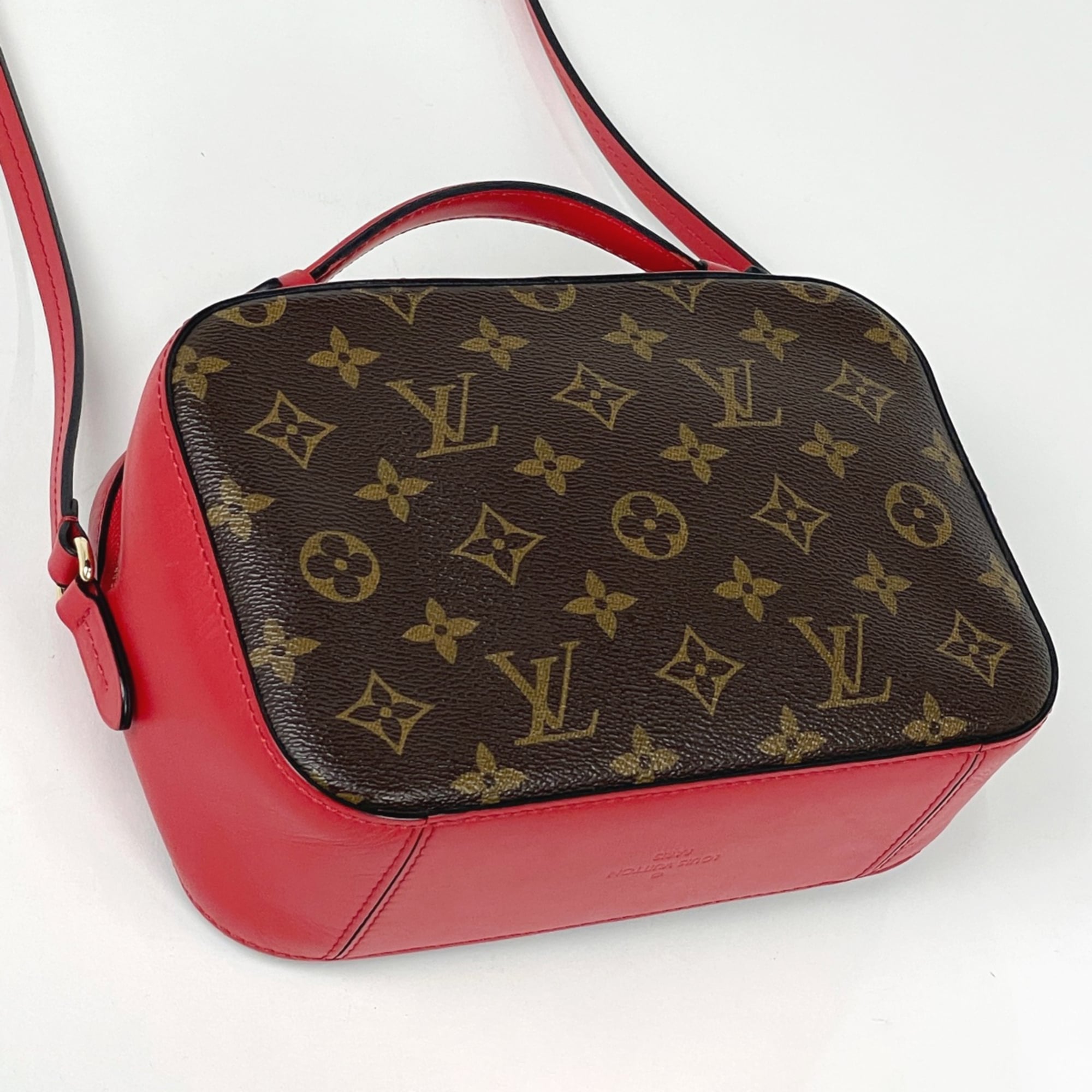 Louis Vuitton Brown Coquelicots Red Color Monogram Shoulder Bag (Pre-Owned)