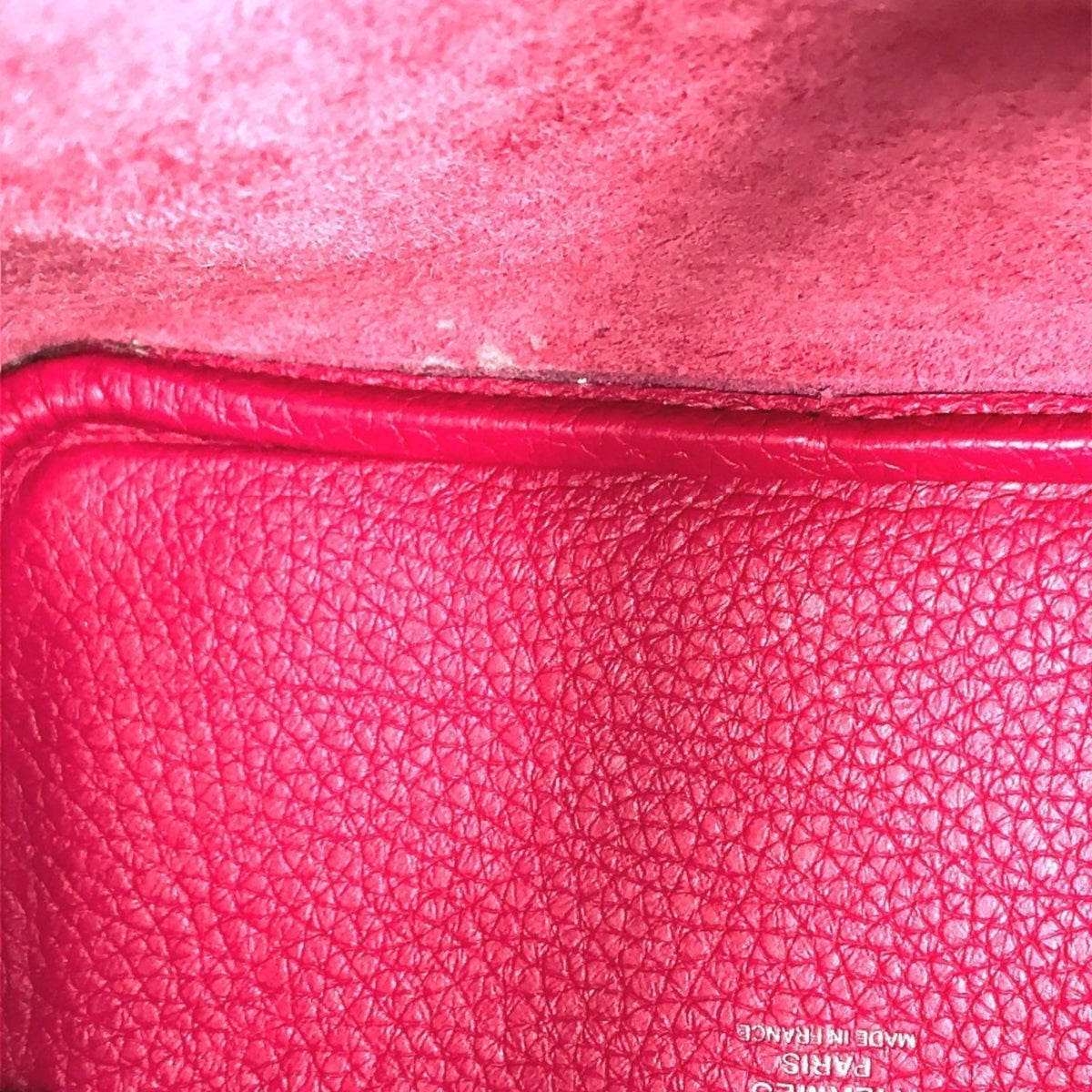 Hermes Pink Taurillon Clemence Leather Handbag (Pre-Owned)