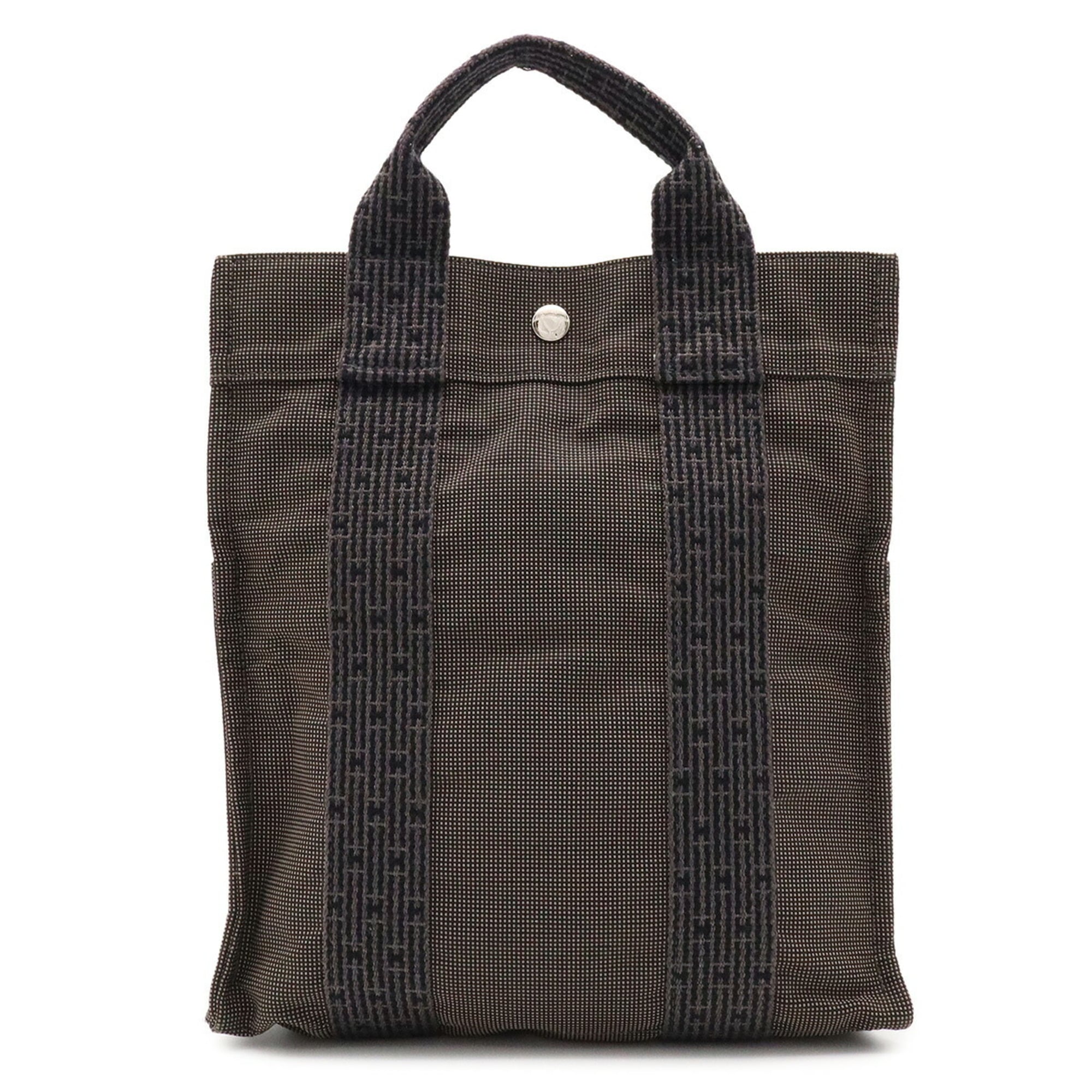 Hermes Gray Canvas Backpack Shoulder Bag (Pre-Owned)