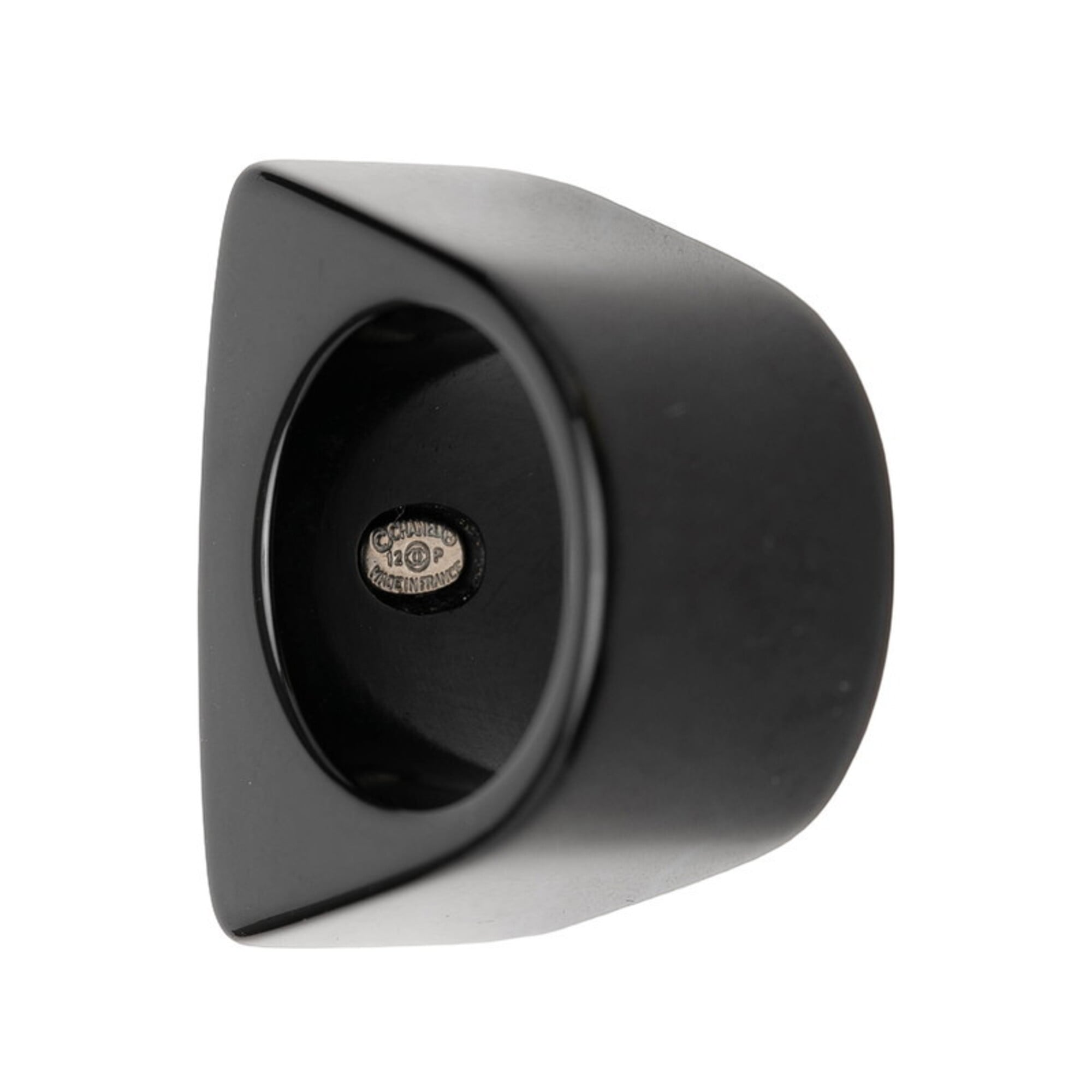 Chanel Black Blue Plastic Band Ring (Pre-Owned)
