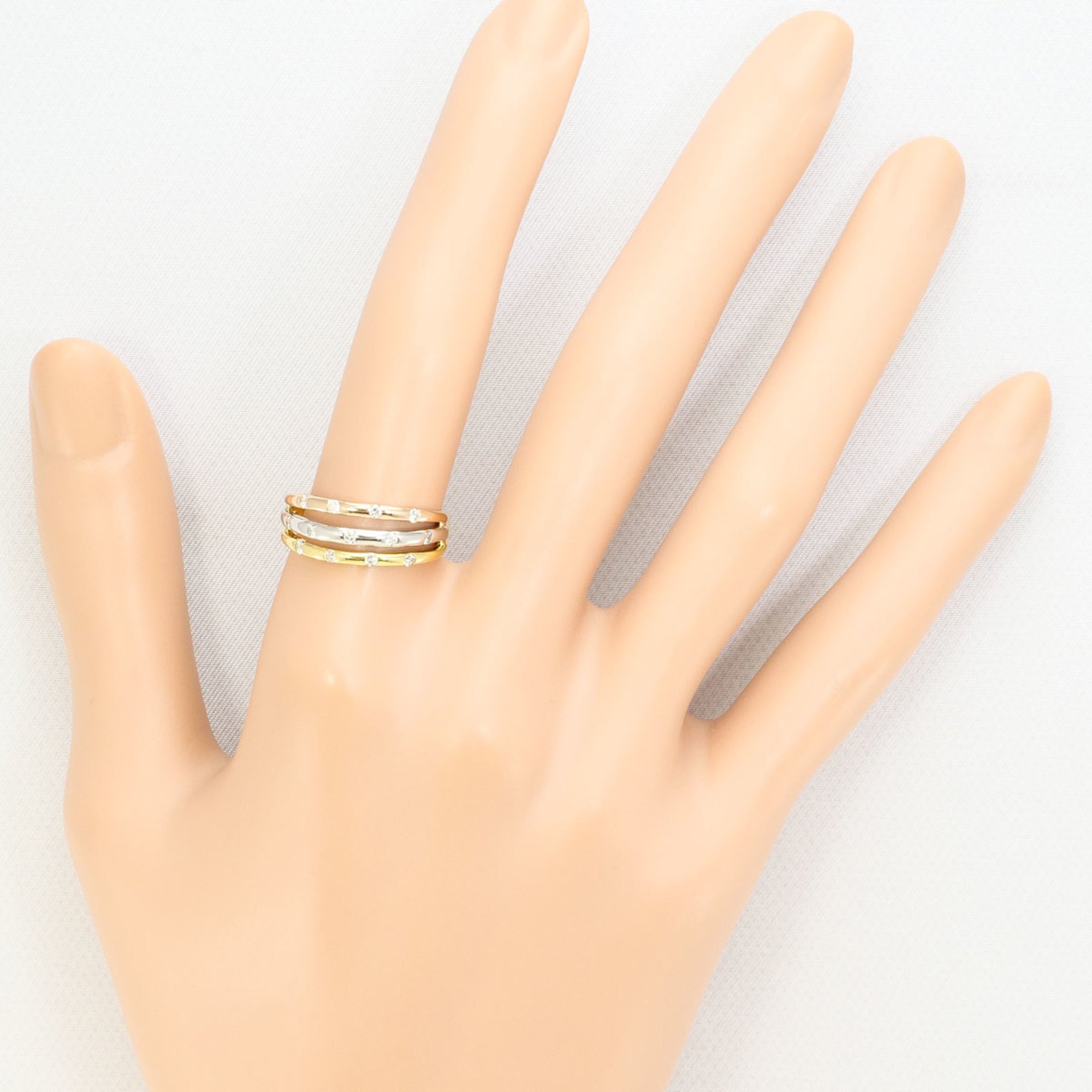 Unbranded Pink Gold Platinum Yellow Gold Yellow Gold (18K) Pink Gold (18K) Platinum 900 Band Ring (Pre-Owned)