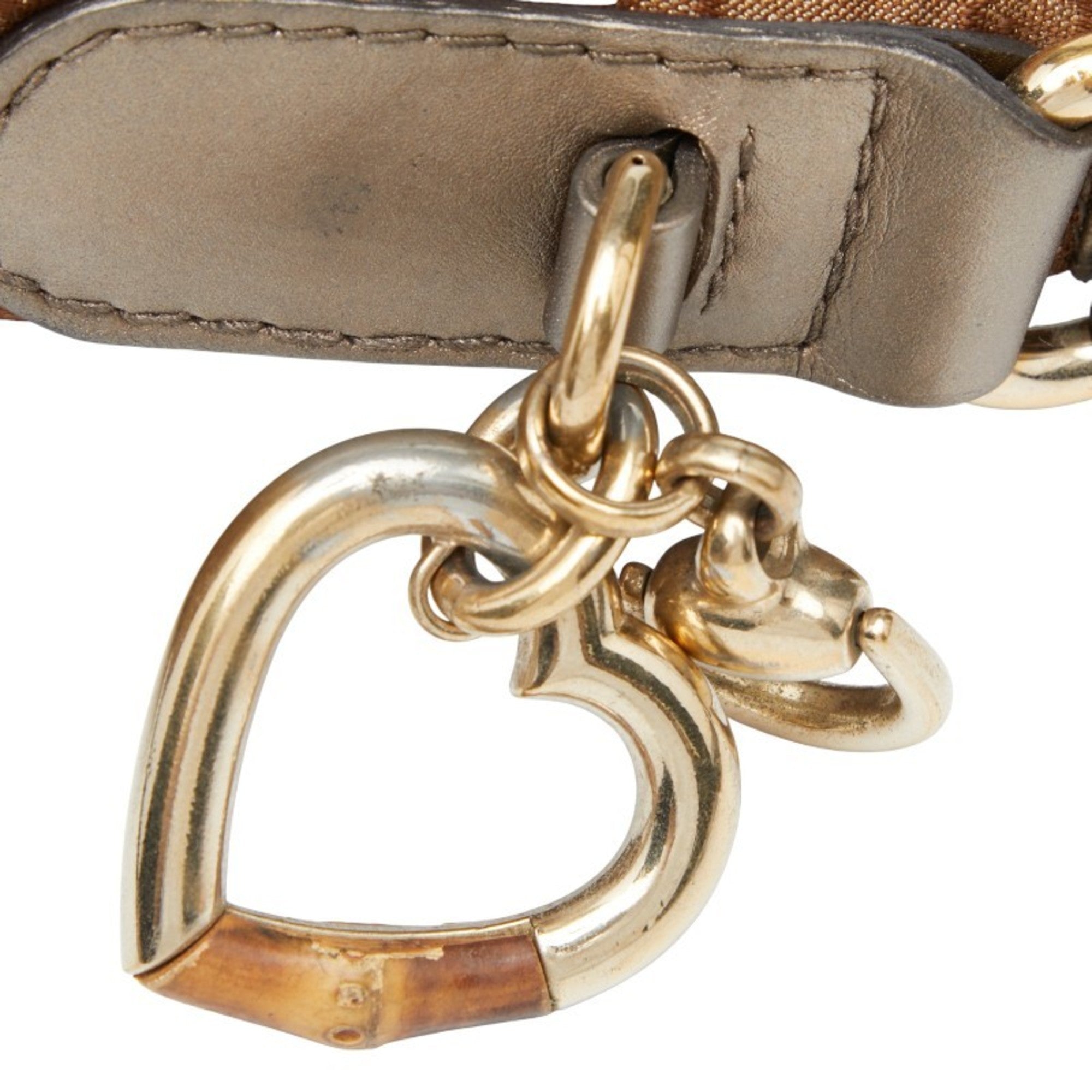 Gucci Brown Canvas Leather Shoulder Bag (Pre-Owned)