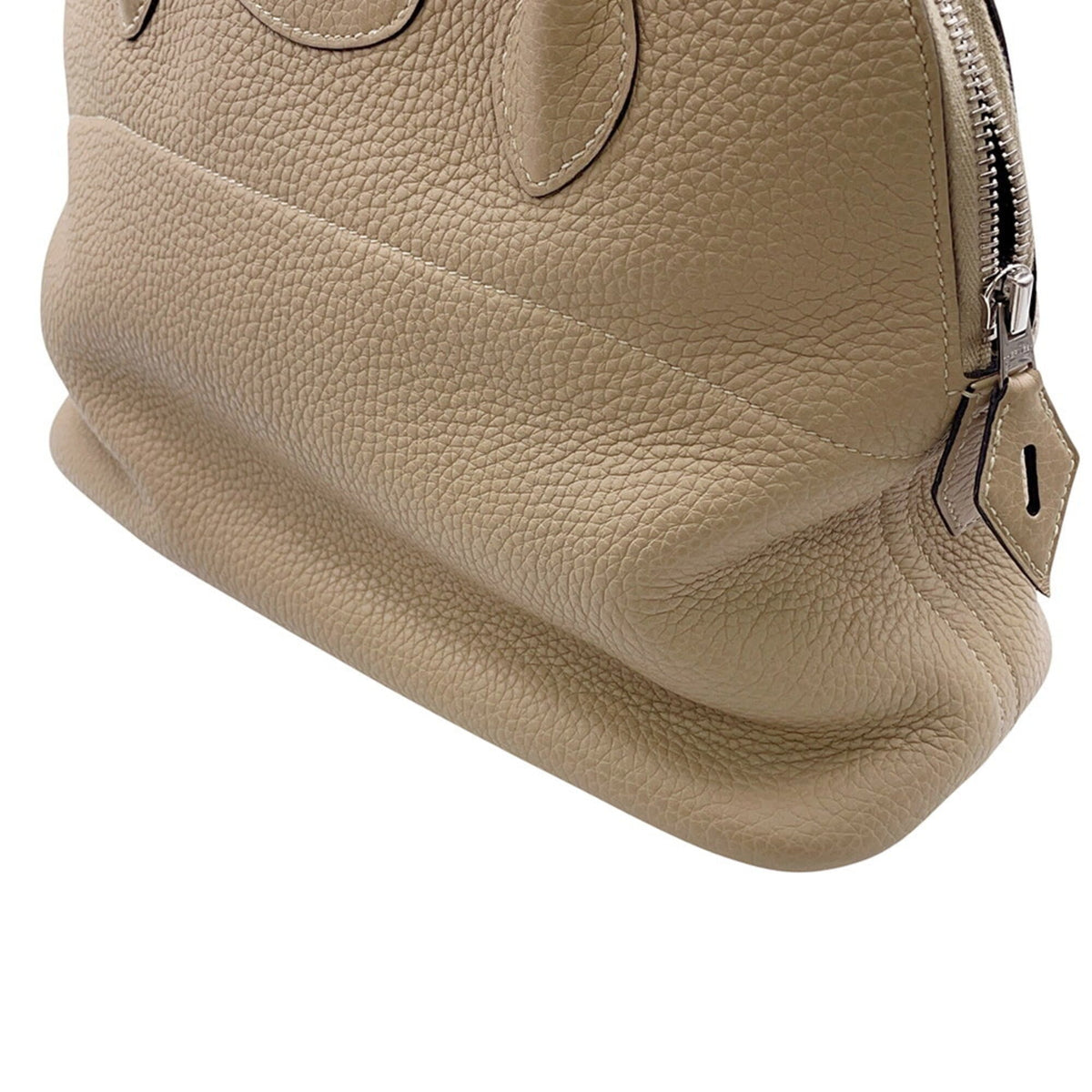 Hermes Beige Etoupe Gray Taurillon Clemence Leather Handbag (Pre-Owned)