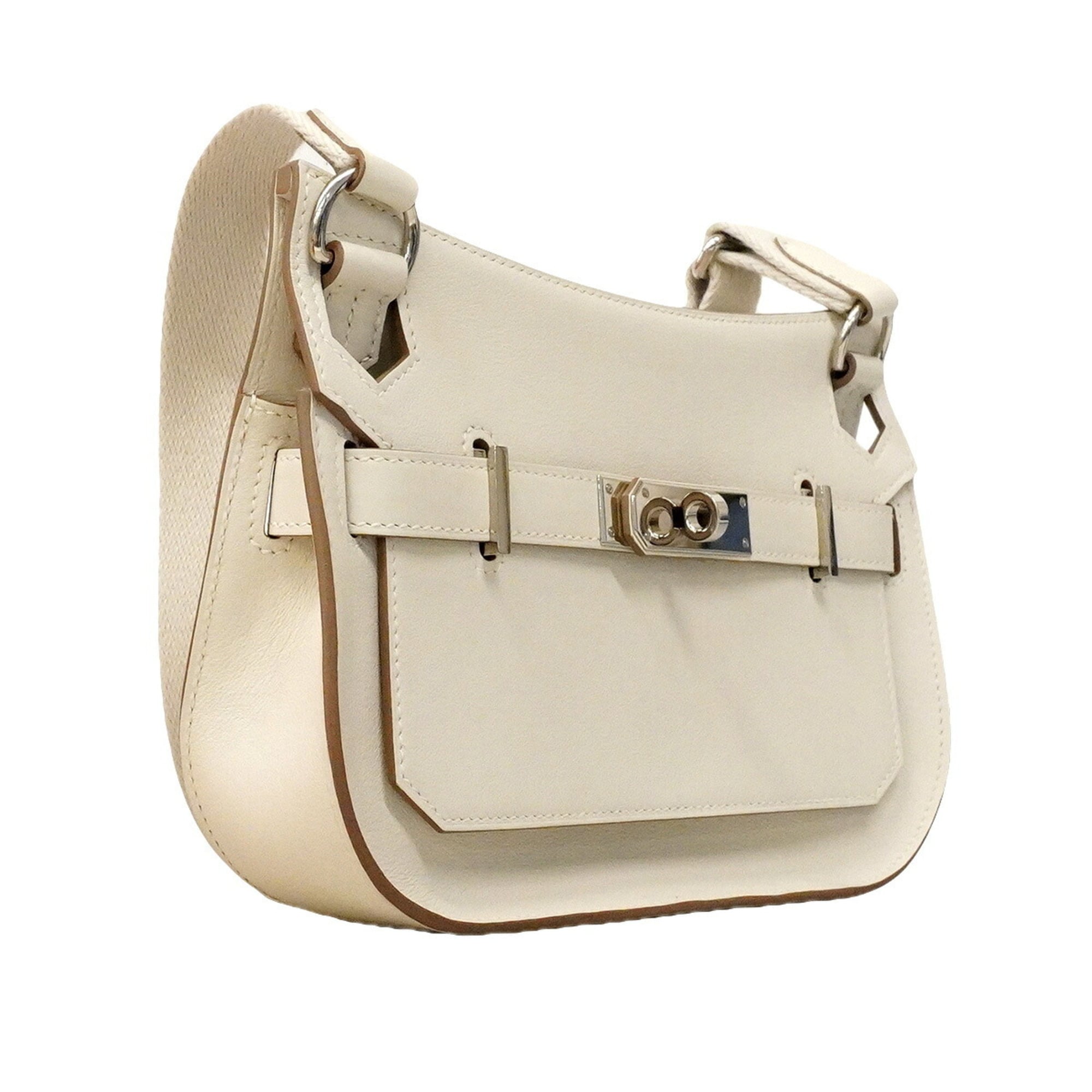 Hermes White Swift Leather Shoulder Bag (Pre-Owned)