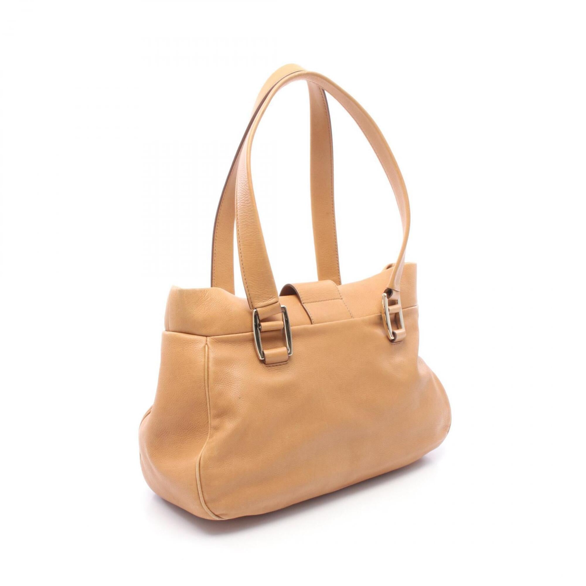 Celine Brown Leather Handbag Shoulder Bag (Pre-Owned)
