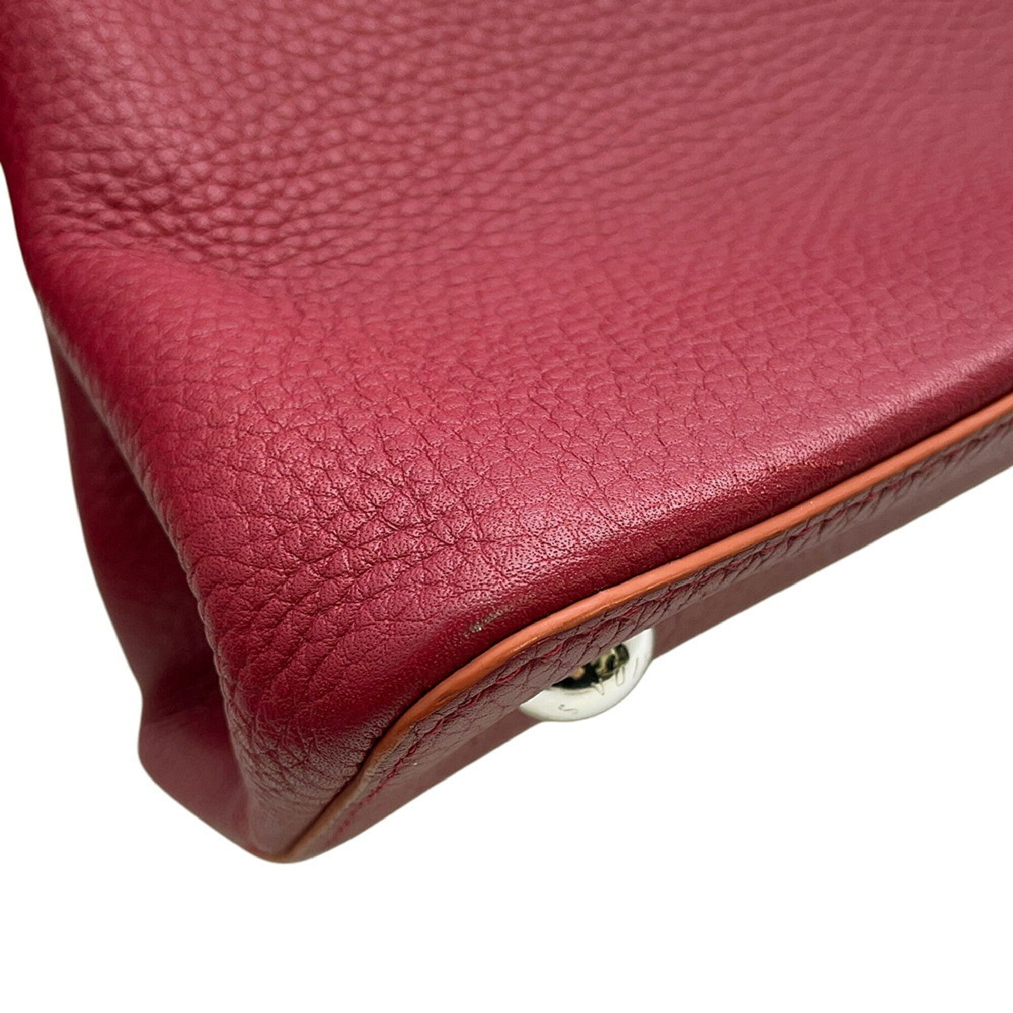 Louis Vuitton Bordeaux Salmon Pink Leather Handbag (Pre-Owned)
