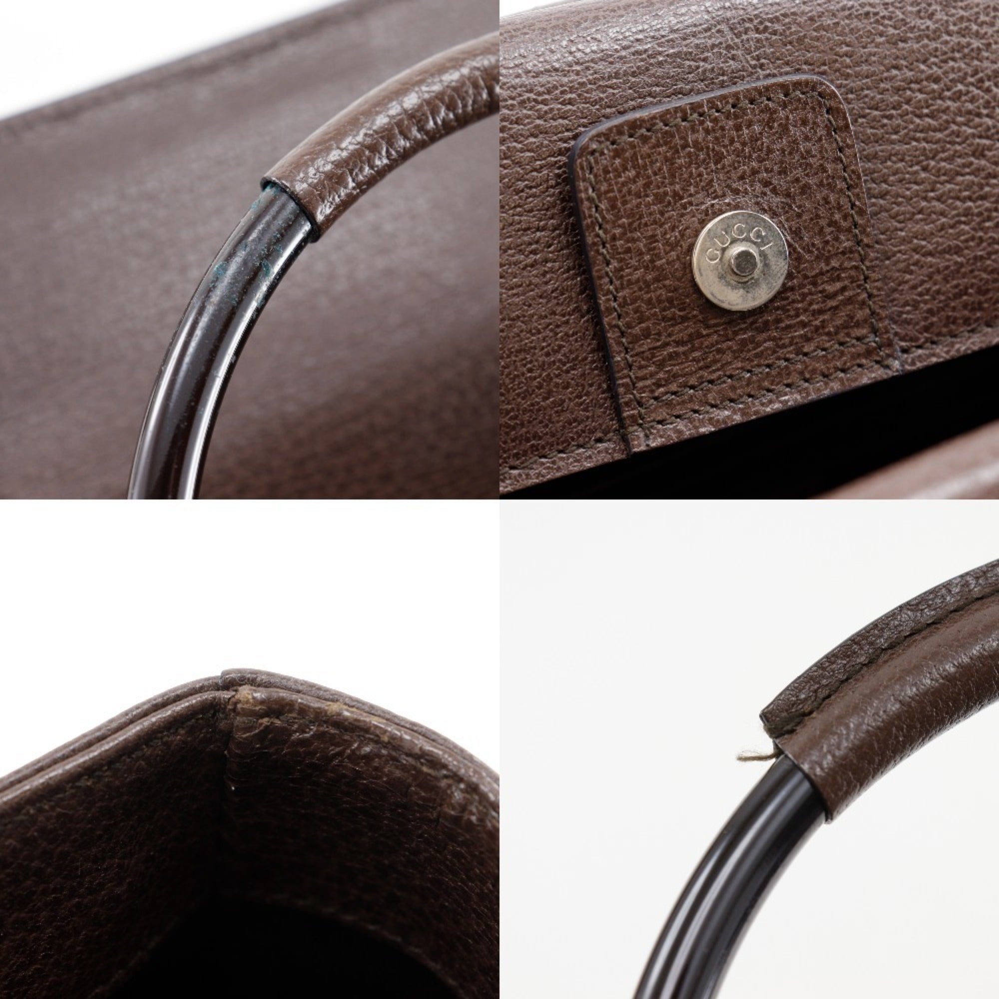 Gucci Brown Leather Handbag (Pre-Owned)