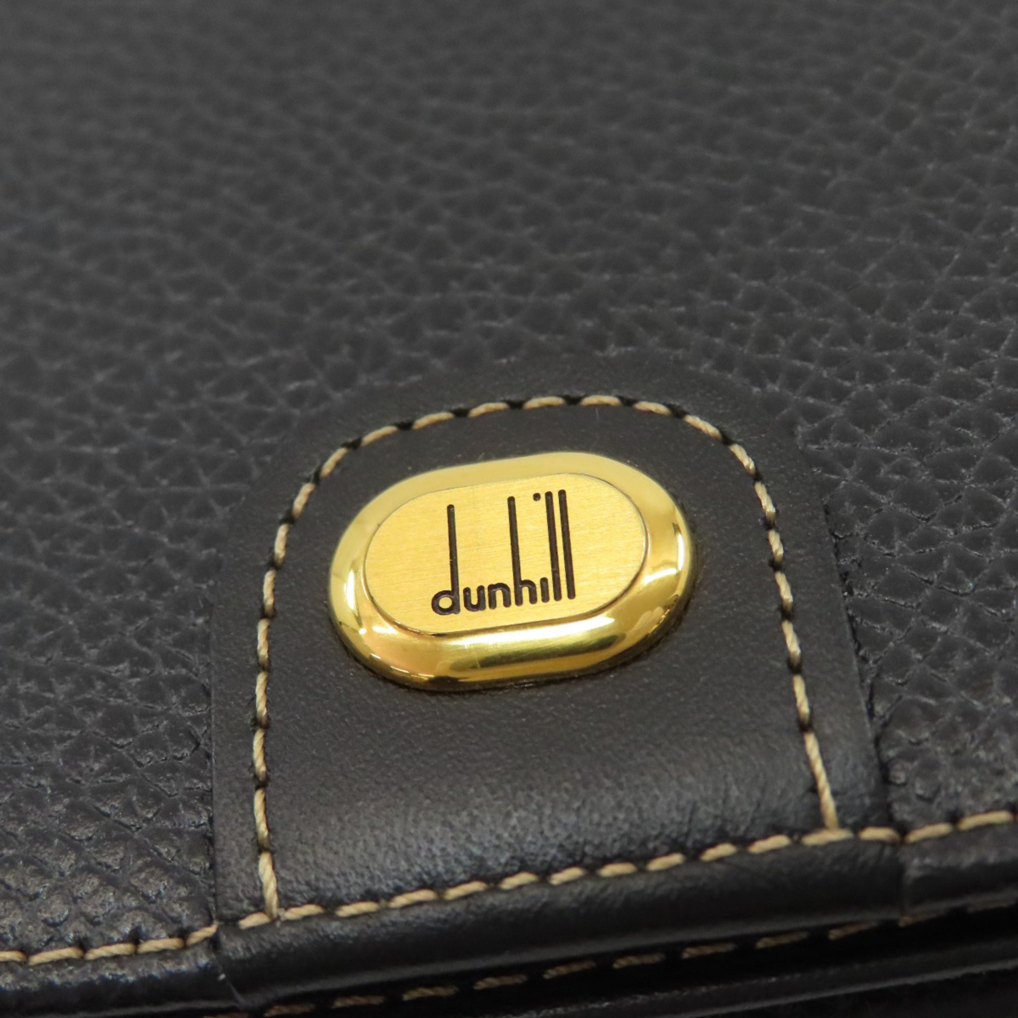 Dunhill Black Leather Long Bill Wallet (Bi-Fold) (Pre-Owned)