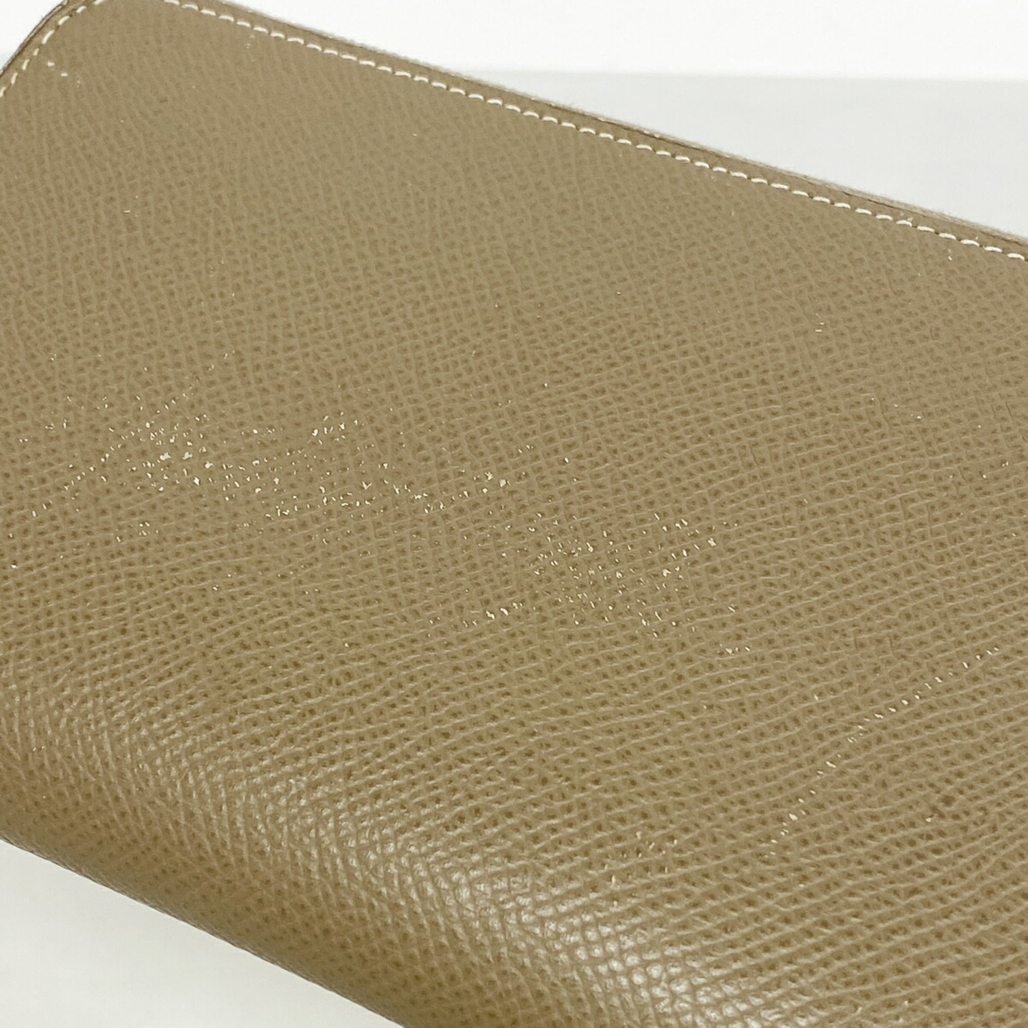 Hermes Etoupe Gray Leather Long Wallet (Bi-Fold) (Pre-Owned)
