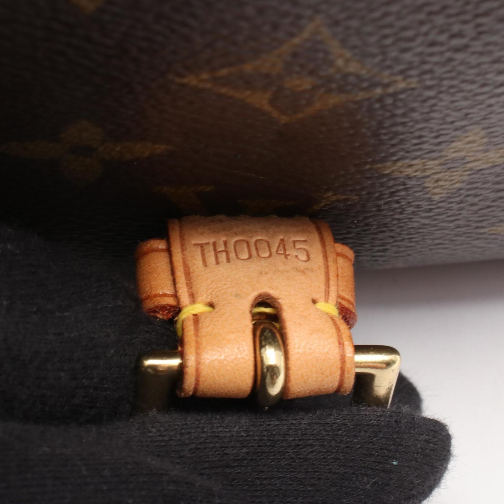 Louis Vuitton Brown Coated Canvas Leather Shoulder Bag (Pre-Owned)