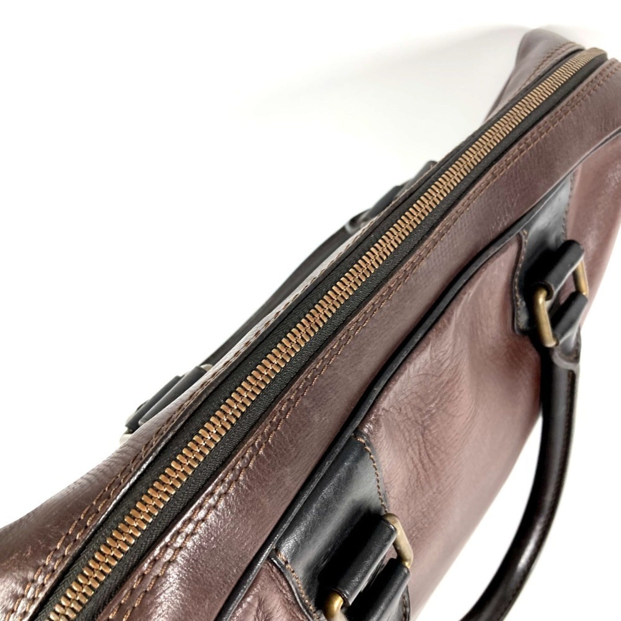 Louis Vuitton Brown Galle Utah Leather Leather Briefcase Handbag Tote Bag (Pre-Owned)