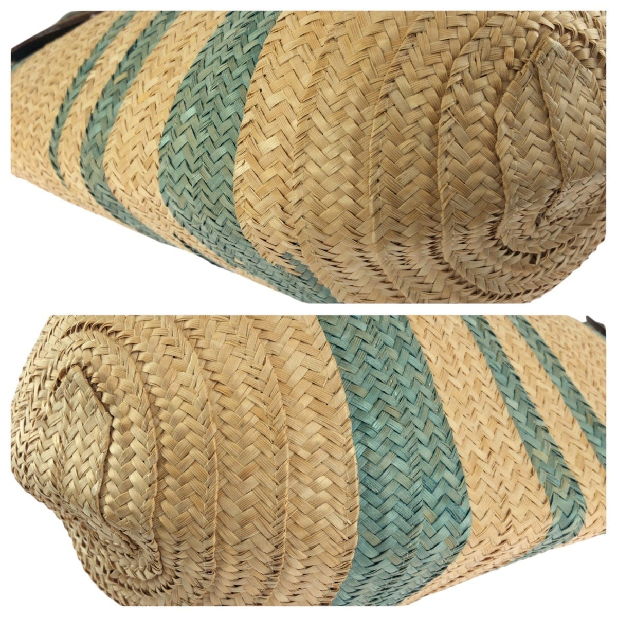 Marni Beige Light Blue Straw Handbag (Pre-Owned)
