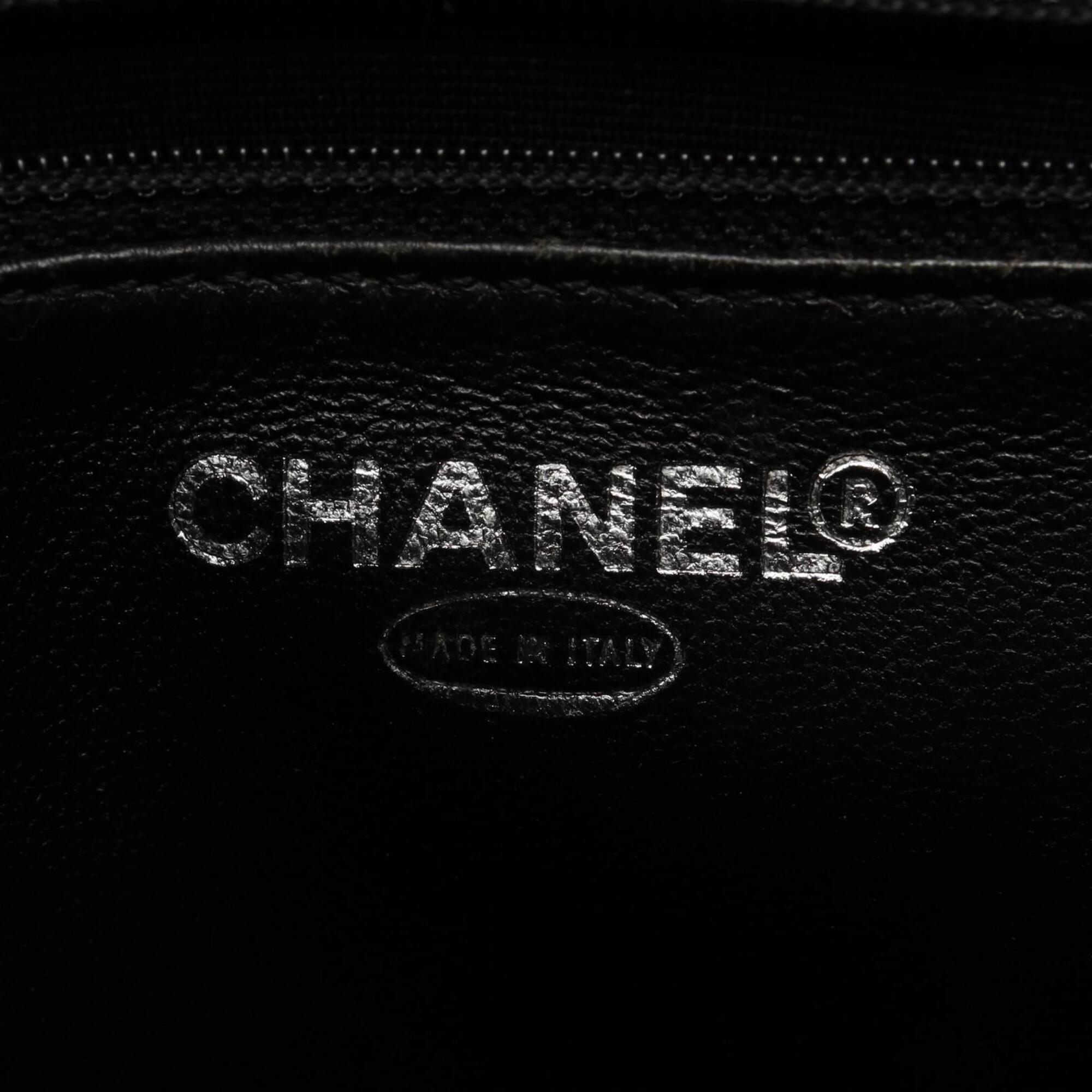 Chanel Black Grained Calfskin Handbag Tote Bag (Pre-Owned)
