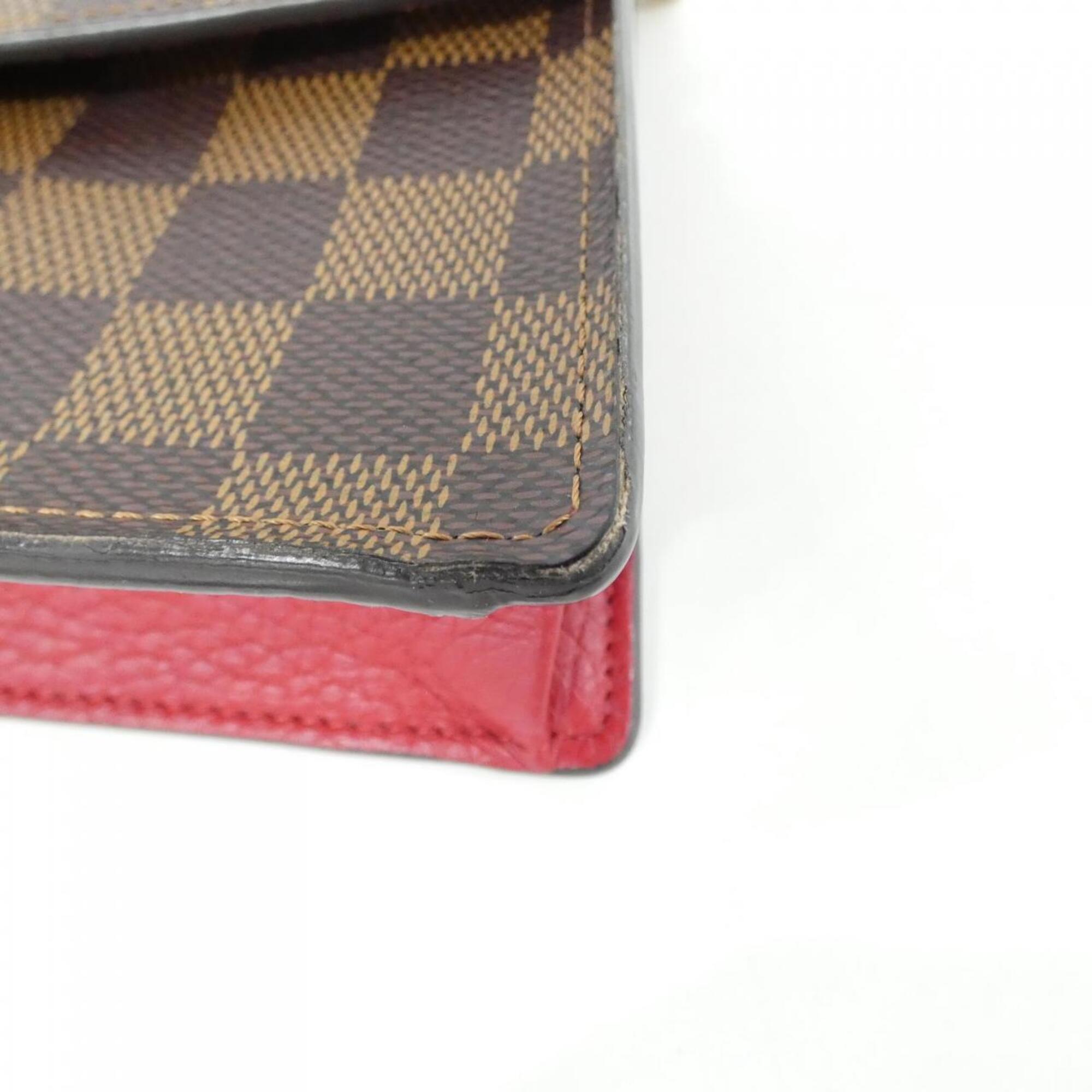 Louis Vuitton Brown Coated Canvas Chain/Shoulder Wallet (Pre-Owned)