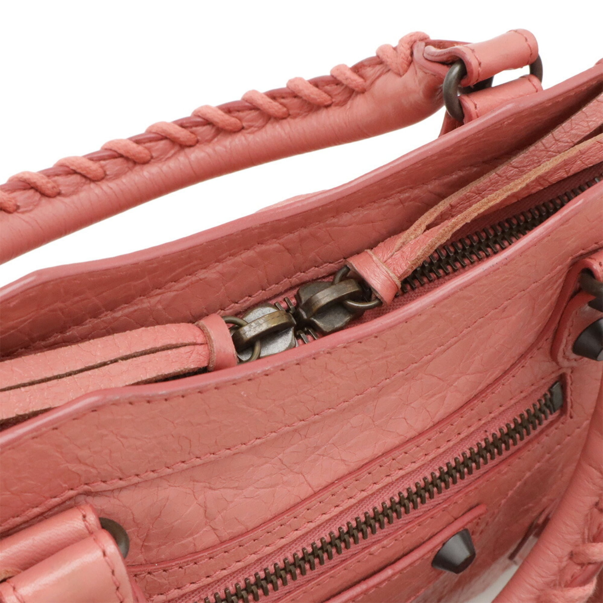 Balenciaga Pink Leather Handbag Shoulder Bag (Pre-Owned)