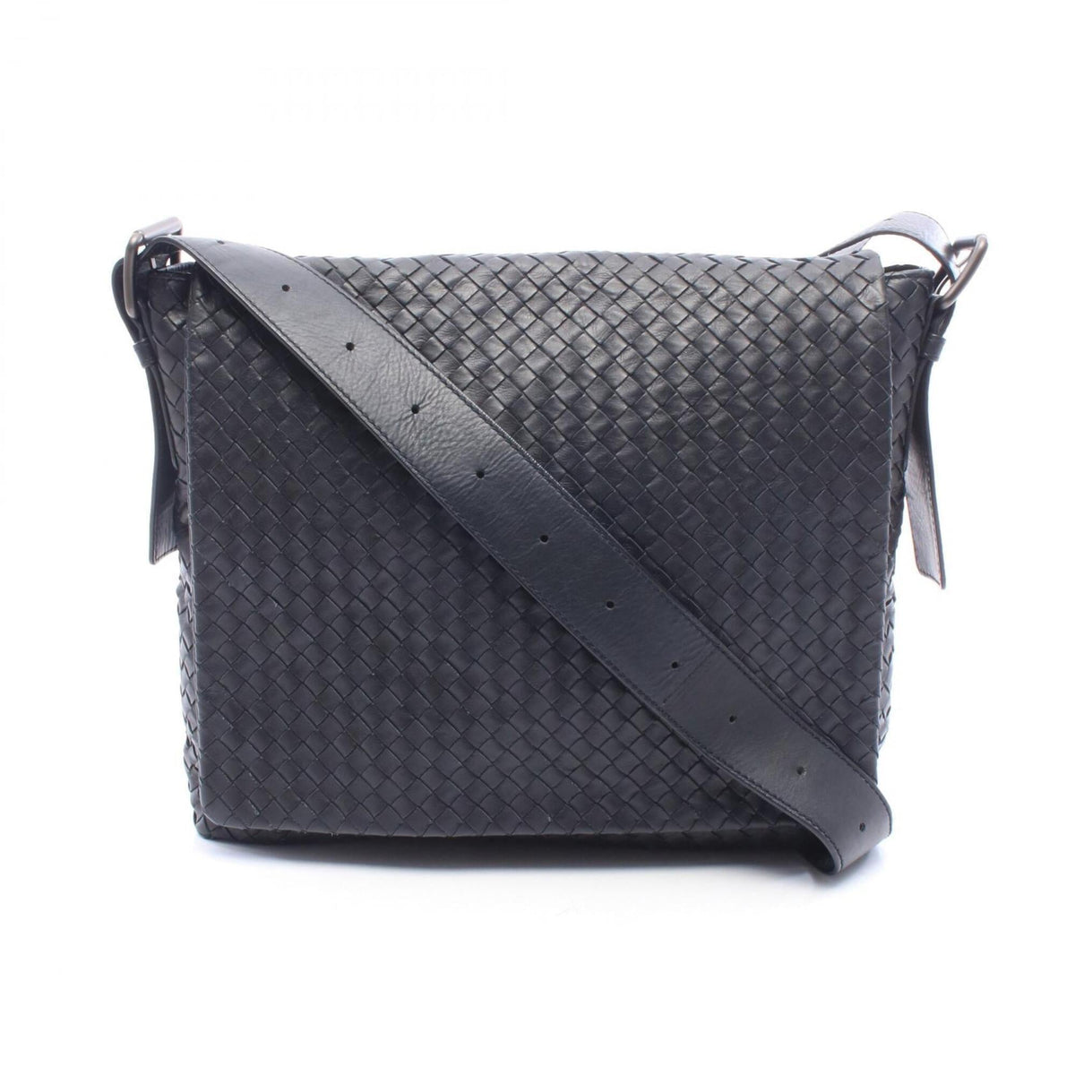 Bottega Veneta Navy Leather Handbag Shoulder Bag (Pre-Owned)