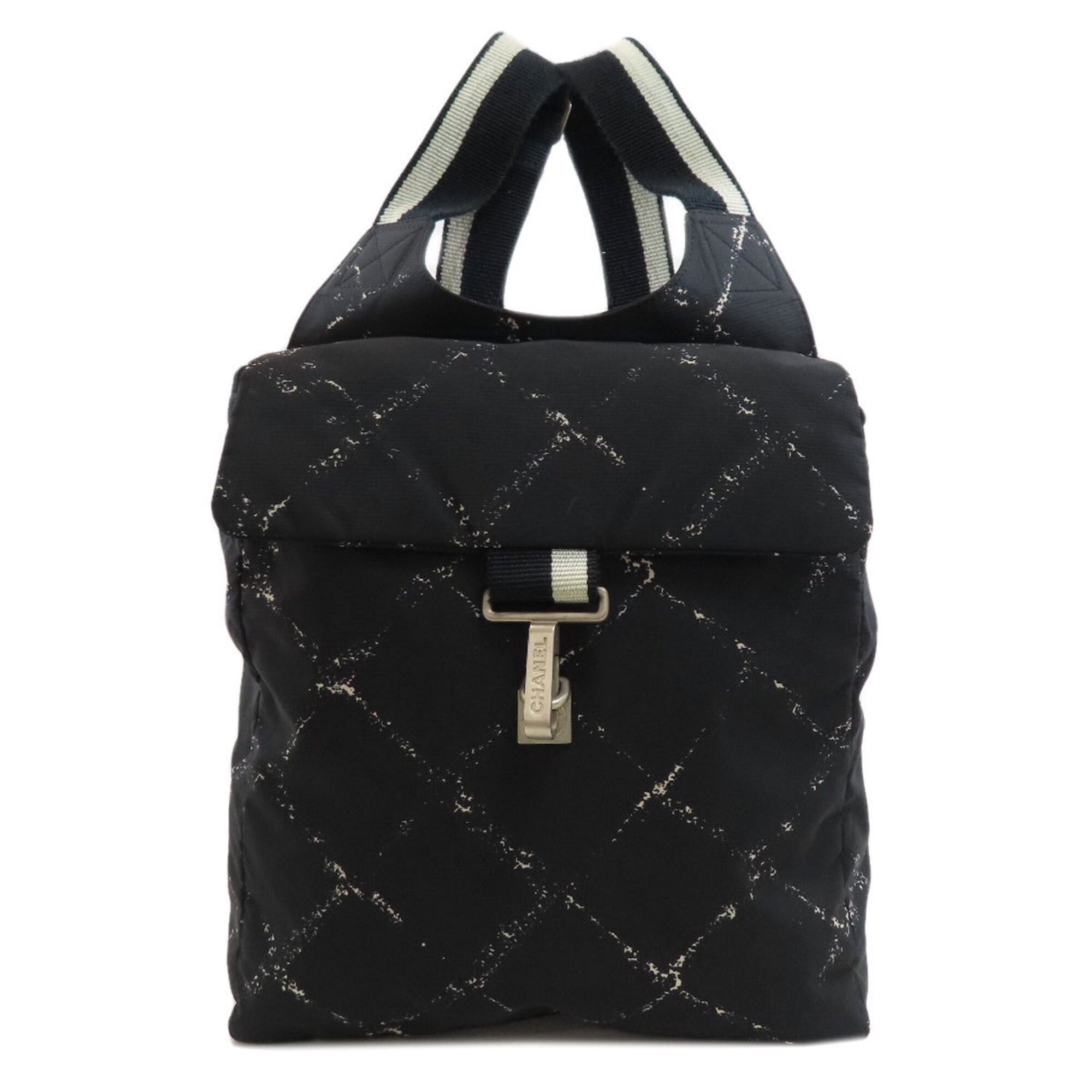 Chanel Travel Line Black Nylon Backpack (Pre-Owned)