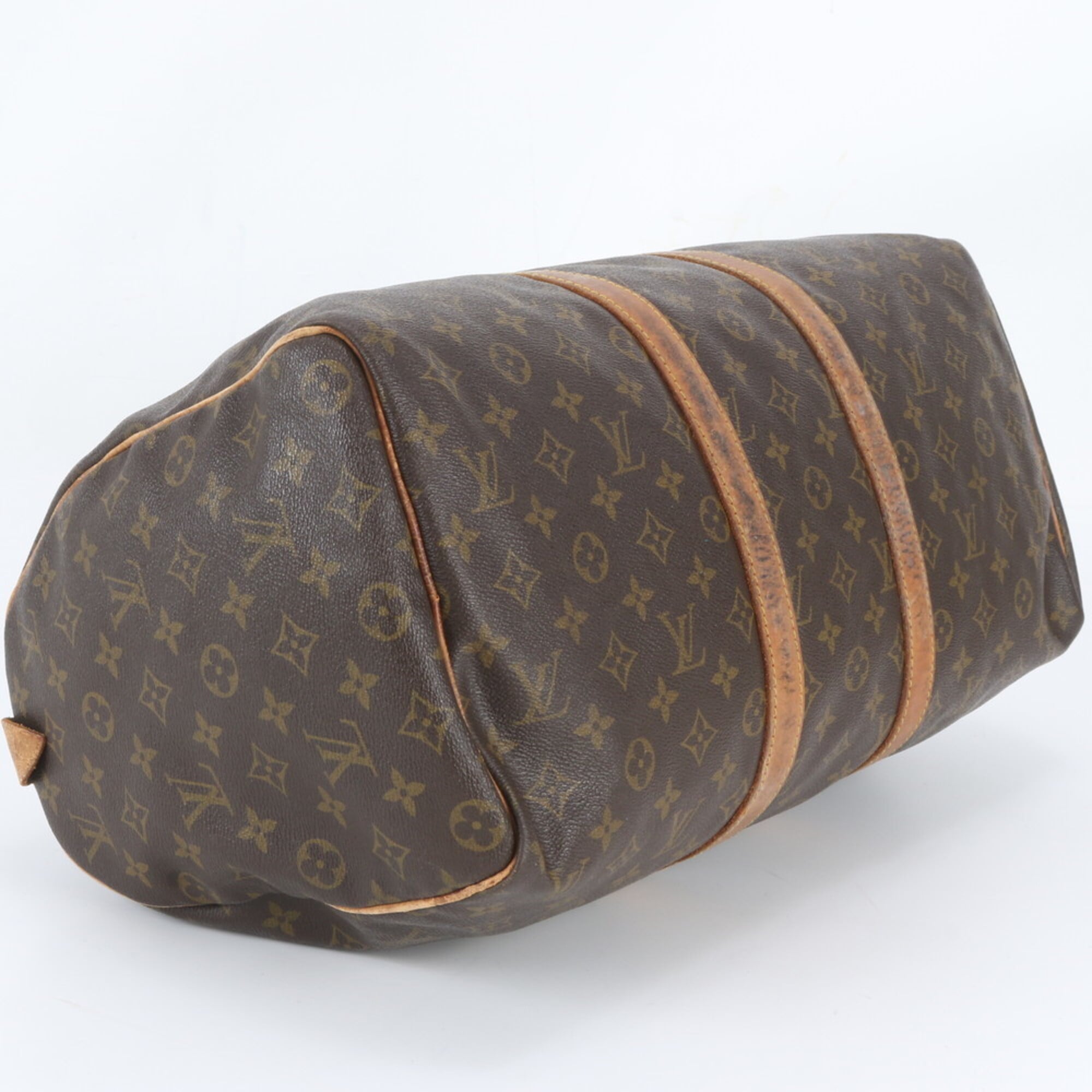 Louis Vuitton Monogram Brown Coated Canvas Leather Handbag Tote Bag (Pre-Owned)
