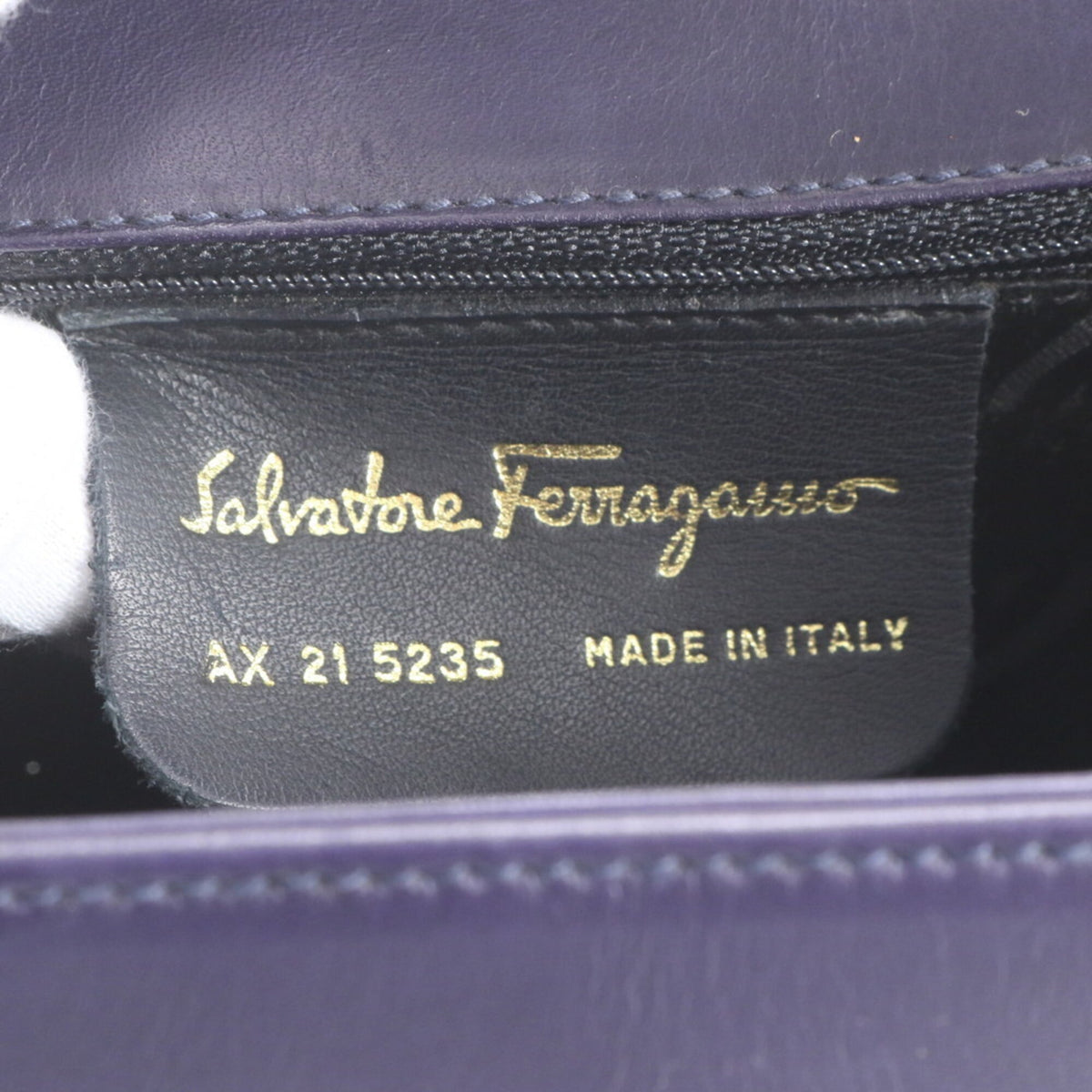 Salvatore Ferragamo Purple Leather Crossbody Bag Shoulder Bag (Pre-Owned)