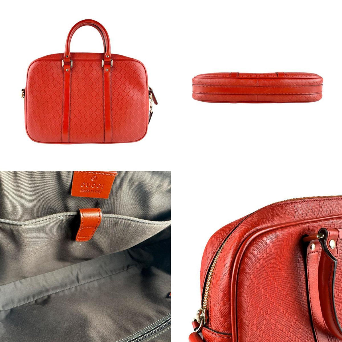 Gucci Orange Leather Handbag Shoulder Bag (Pre-Owned)