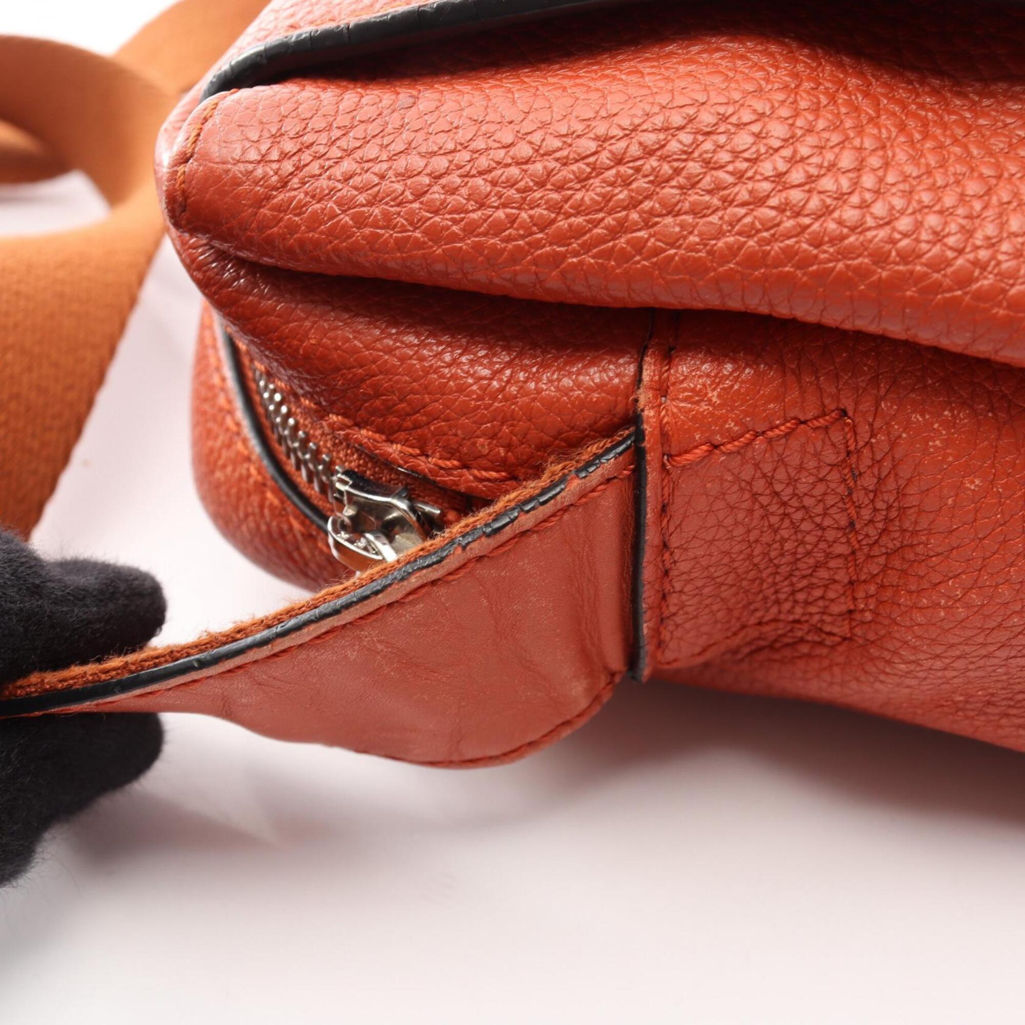 Loewe Brown Leather Handbag Shoulder Bag (Pre-Owned)