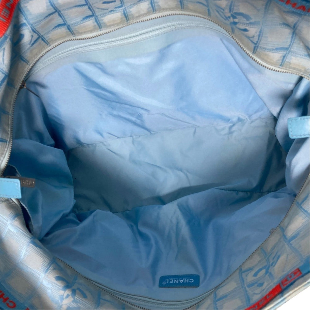 Chanel Blue New Travel Line Tote Bag (Pre-Owned)